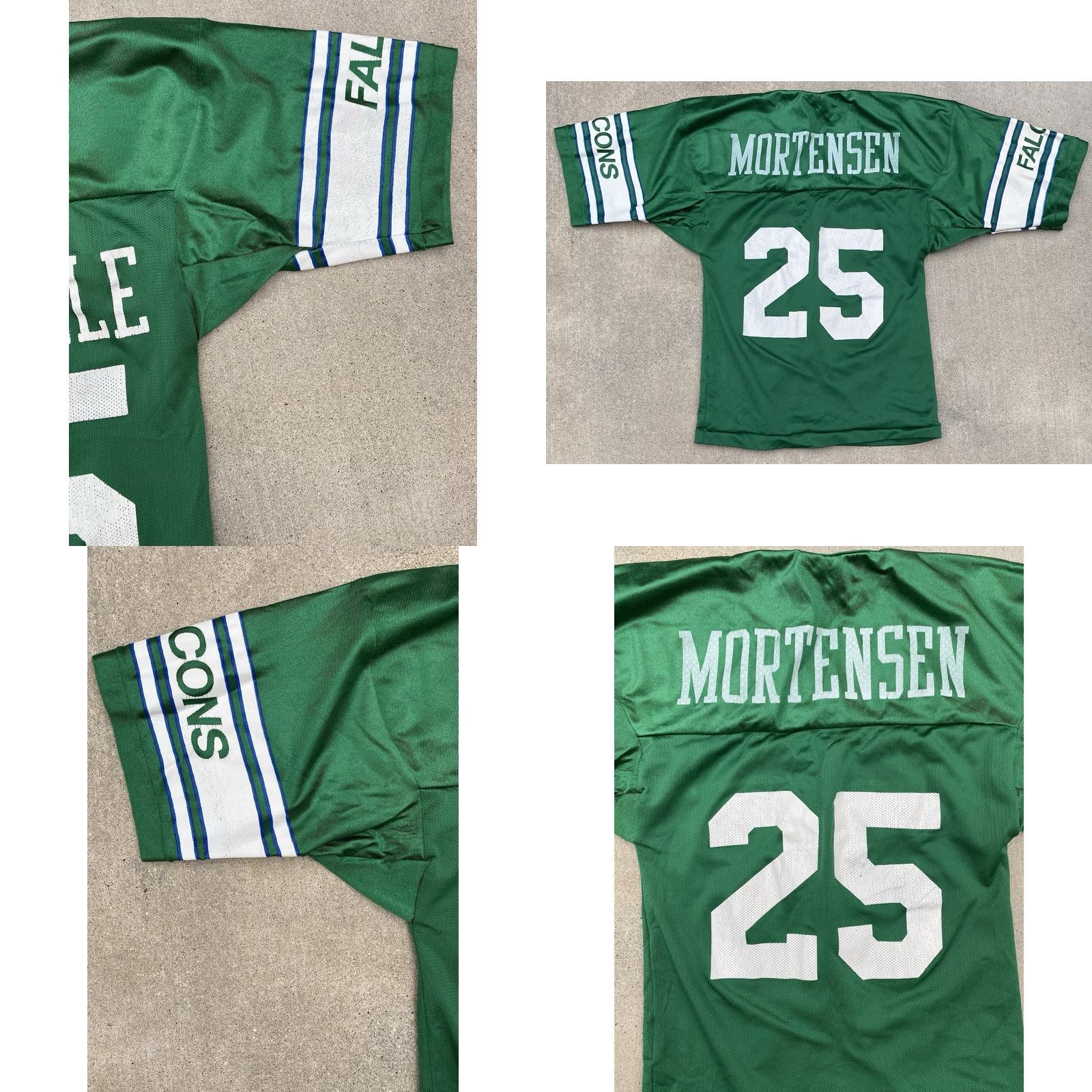 Vintage VINTAGE Tag Collegiate Football Jersey Woodinville Falcons 25 M Mens Boys 70s 80s Green Nylon Short Sleeve Vintage Authenticity Sportswear/Beach Size US M / EU 48-50 / 2 - 9 Thumbnail