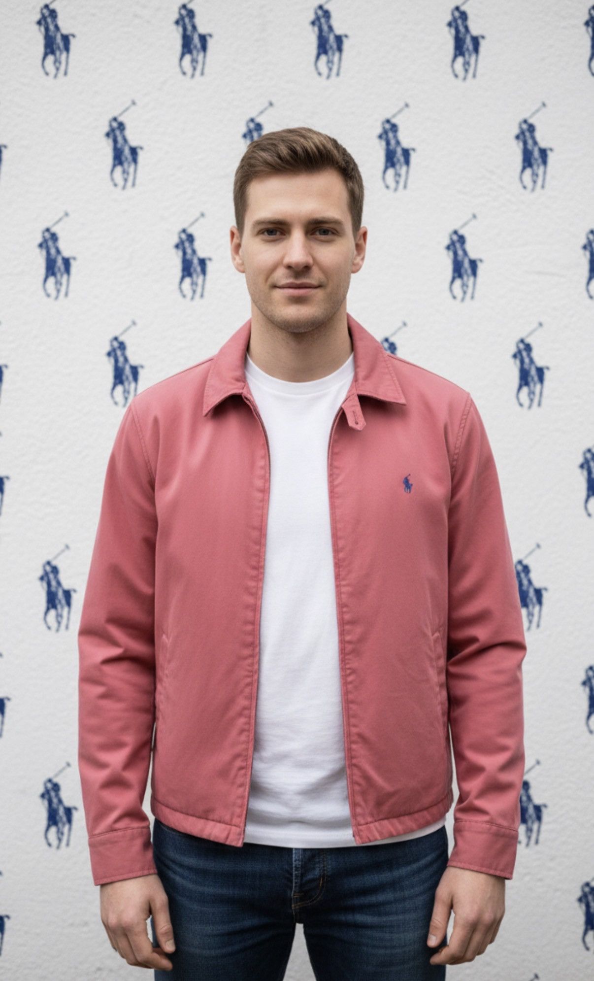 Polo Ralph Lauren 🔥 pink salmon bomber jacket size L polo Ralph Lauren Size US L / EU 52-54 / 3 - 2 Thumbnail