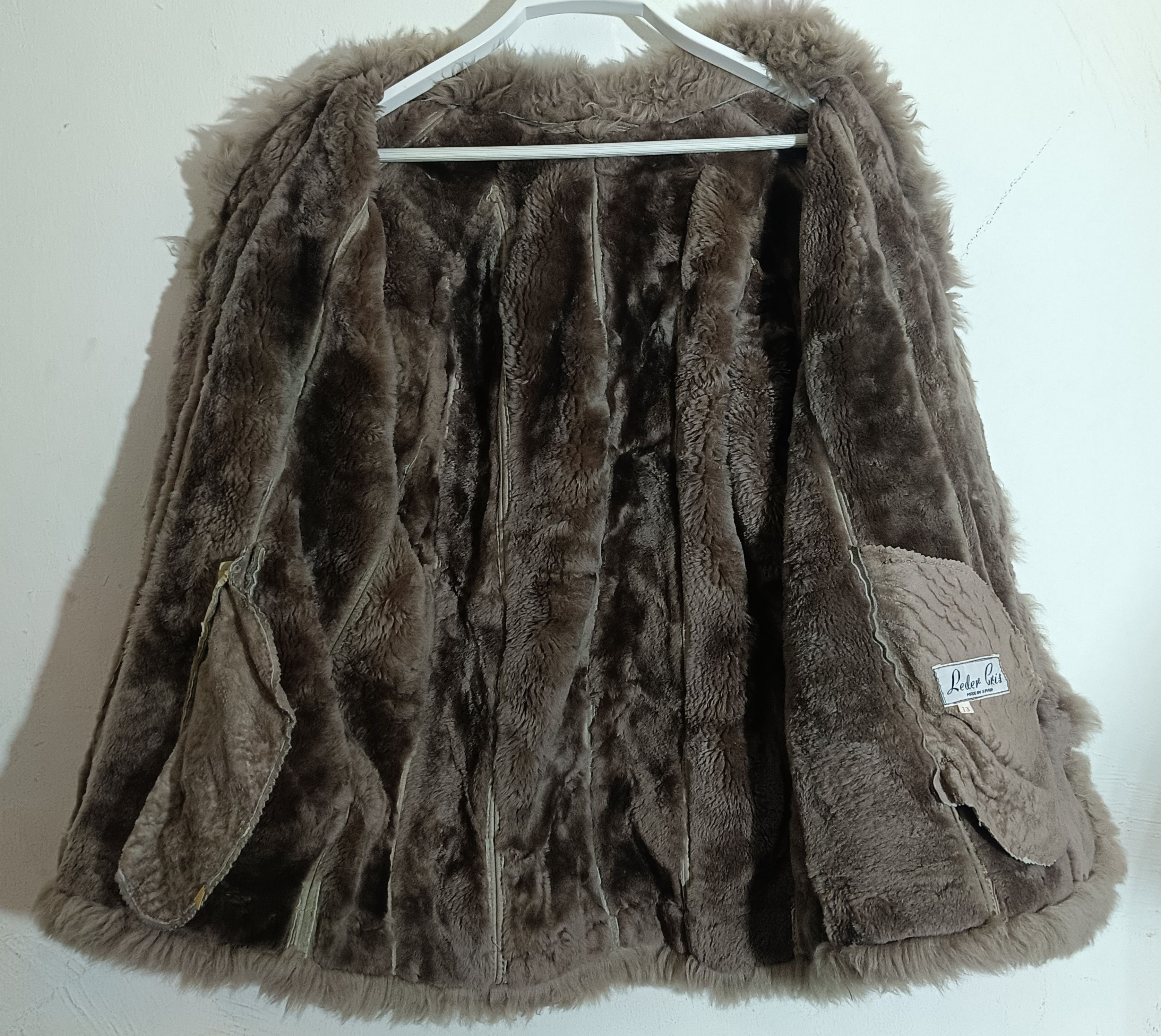 14th Addiction × If Six Was Nine VINTAGE GENUINE SPANISH LAMBSKIN LEDER GRIS FUR LEATHER COAT Size US L / EU 52-54 / 3 - 10 Thumbnail