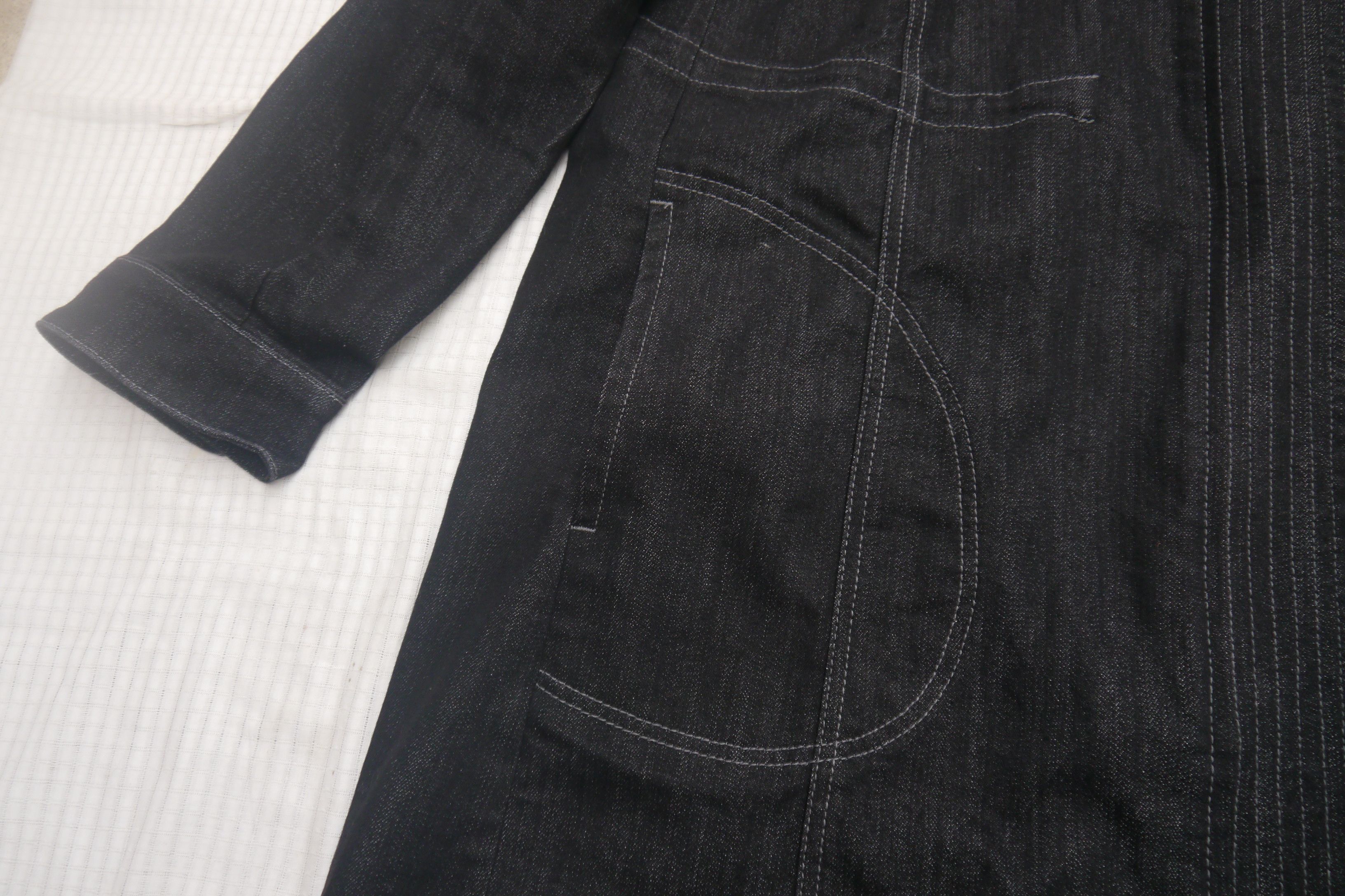 Japanese Brand (J775) Denimus Japan Black Stretch Denim Hood Women Coat XL Size XL / US 12-14 / IT 48-50 - 11 Thumbnail