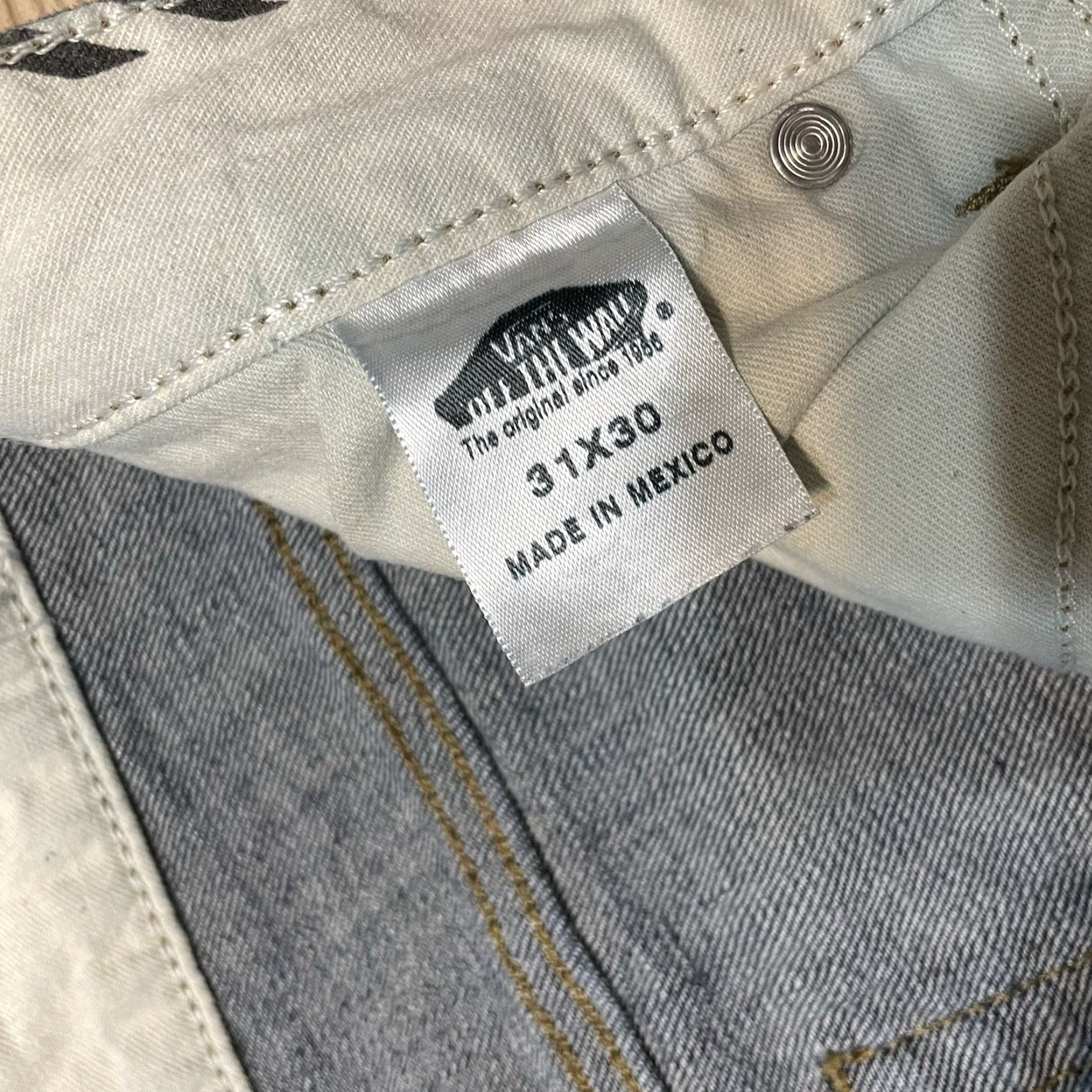 Vans VANS Custom Made Straight Leg Jeans Men's Size 31x30 Blue Size US 31 - 2 Thumbnail