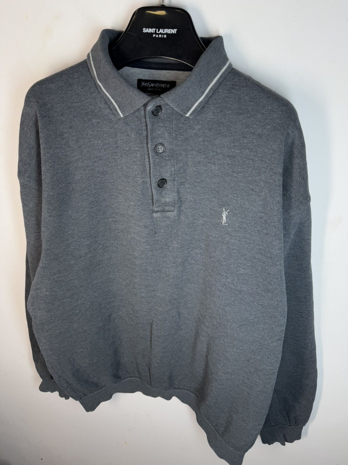 Yves Saint Laurent 90’s YSL Sweatshirt 1/4 Quarter Zip y2k Sweater Old Money Size US M / EU 48-50 / 2 - 17 Thumbnail