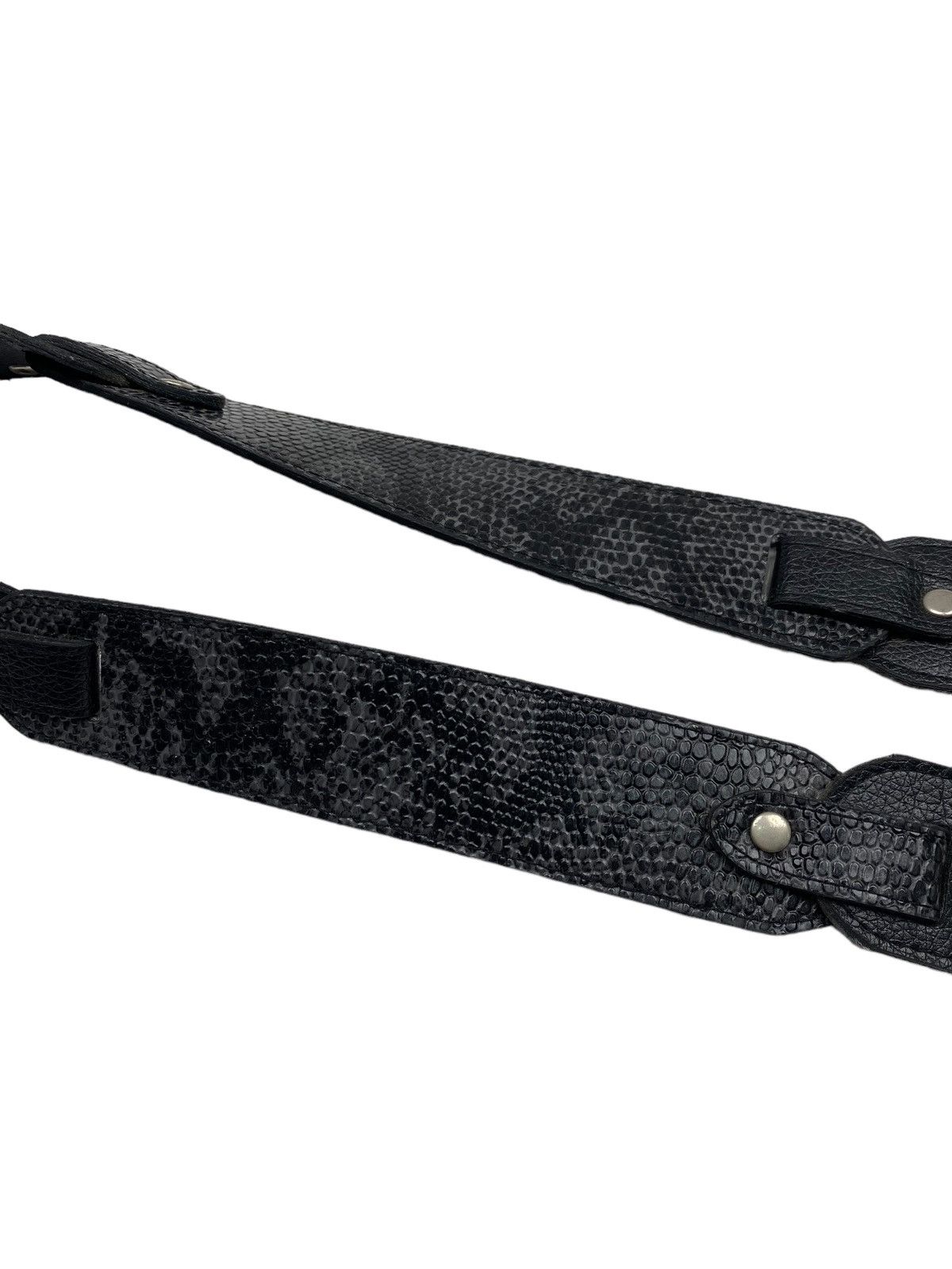 Japanese Brand × Vintage Black Crystal Studded Snakeskin leather belt Size ONE SIZE - 4 Thumbnail