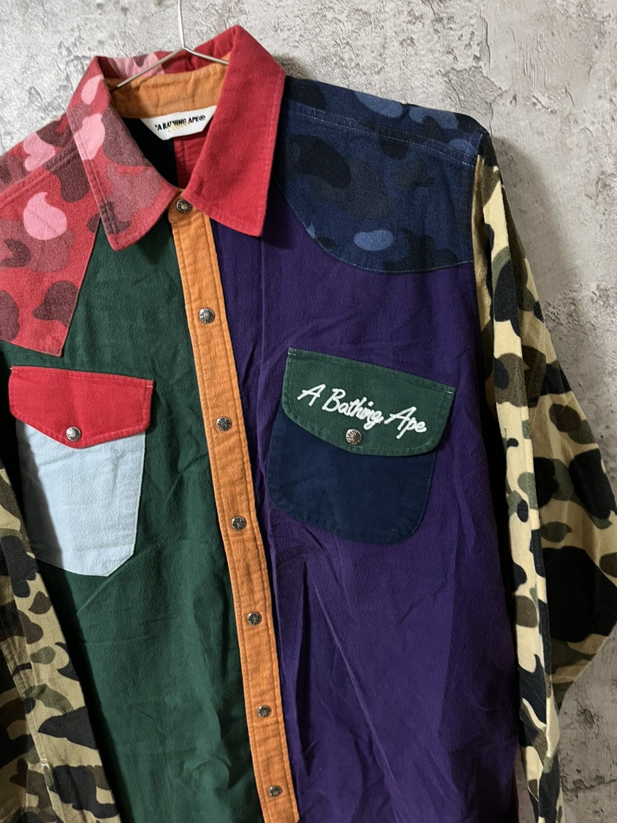 Bape Bape Archive Crazy Camo Patch Shirt L Size US L / EU 52-54 / 3 - 4 Thumbnail