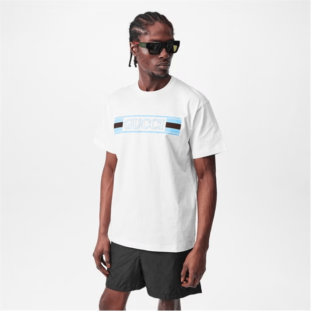 Gucci Web Box Logo T-Shirt Size US M / EU 48-50 / 2 - 3 Thumbnail