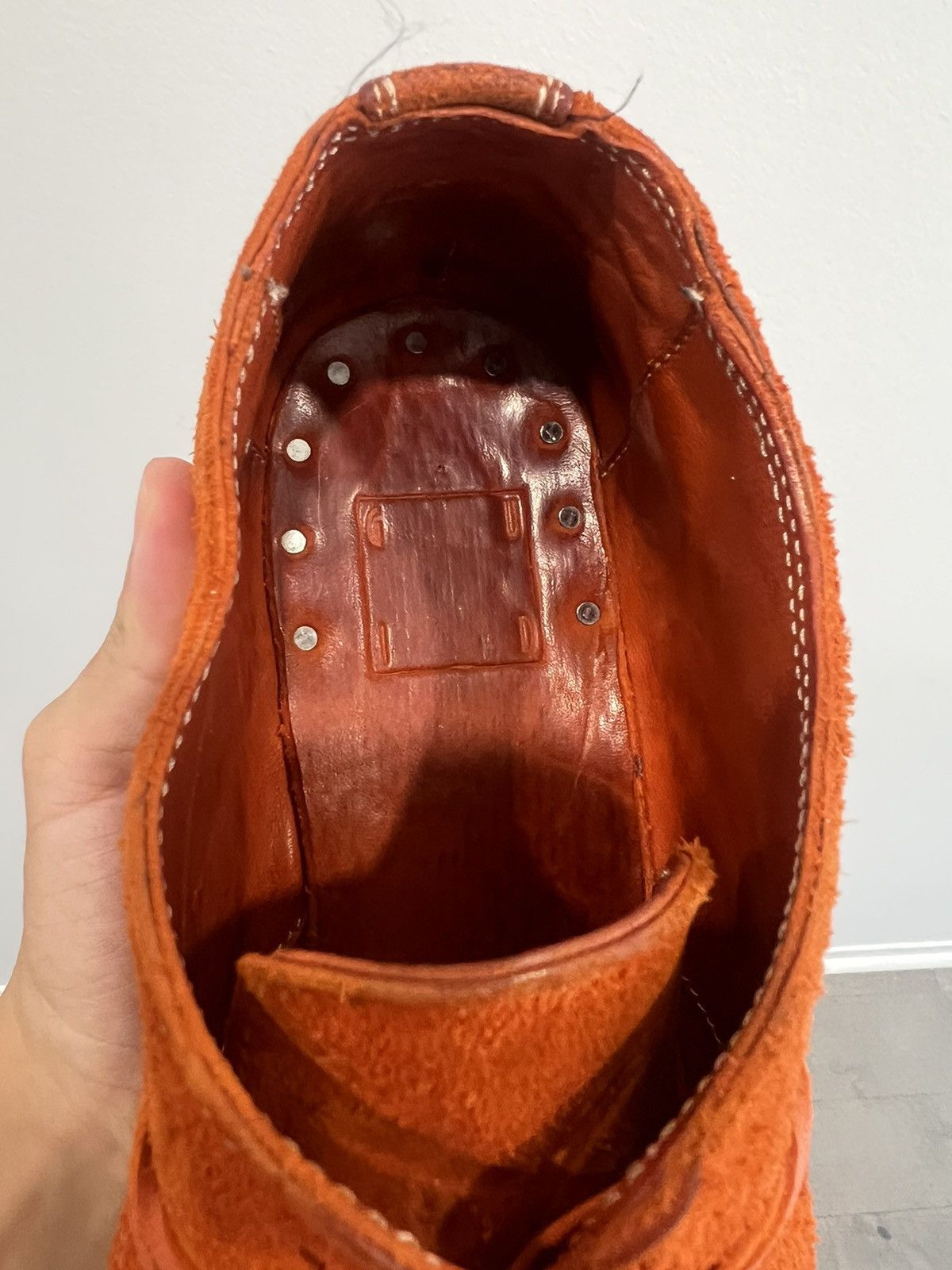 Guidi GUIDI Derby Shoes — Reverse Horse Leather in Burnt Orange Size US 7 / EU 40 - 5 Thumbnail