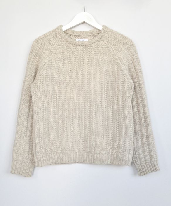 Our Legacy OUR LEGACY Sweater Knit Wool Beige Heavy Knitted Roundneck ...