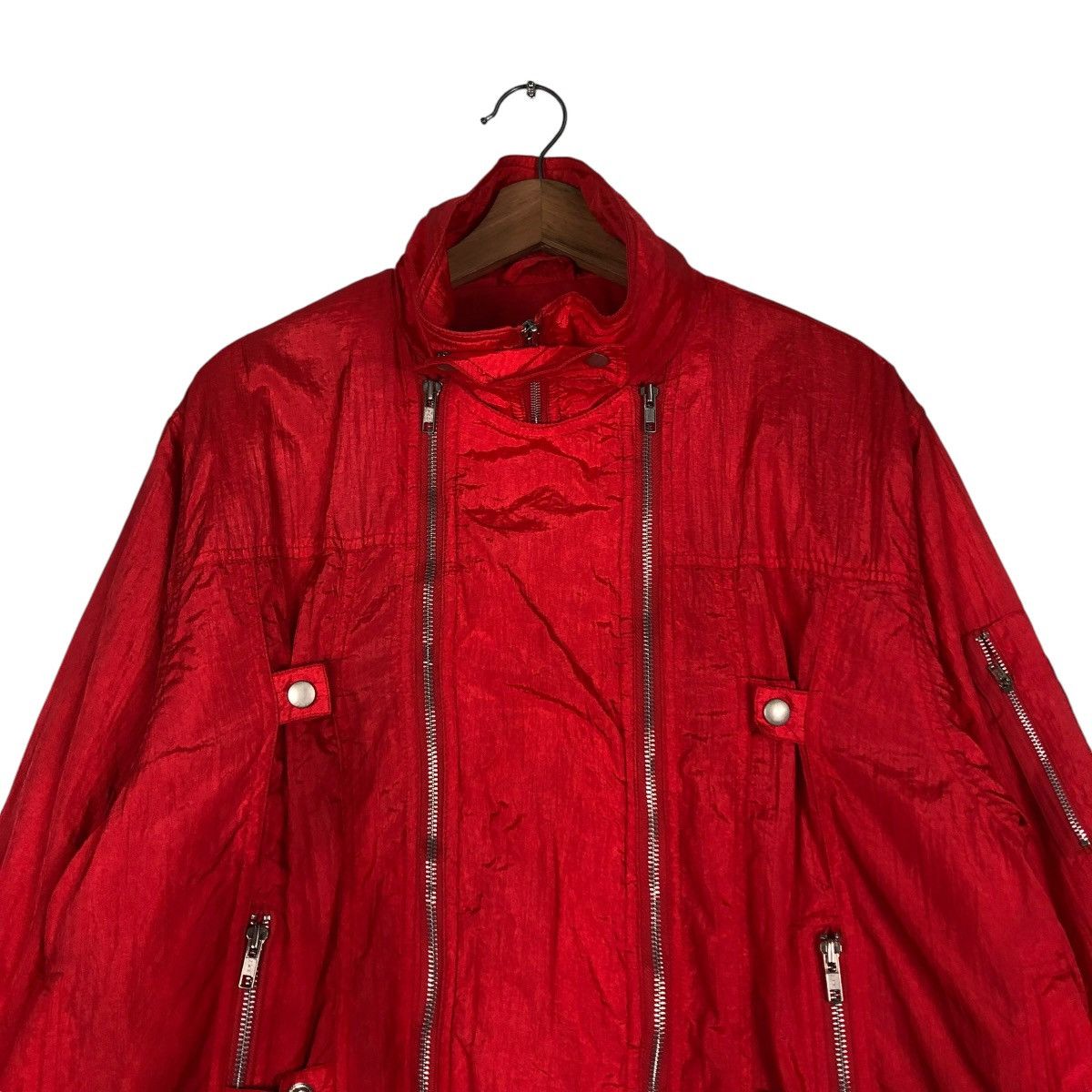 Japanese Brand 🔥BOMBER JACKET DOUBLE ZIPPER PARACHUTE BONDAGE ISSEY MIYAKE Size US M / EU 48-50 / 2 - 5 Thumbnail
