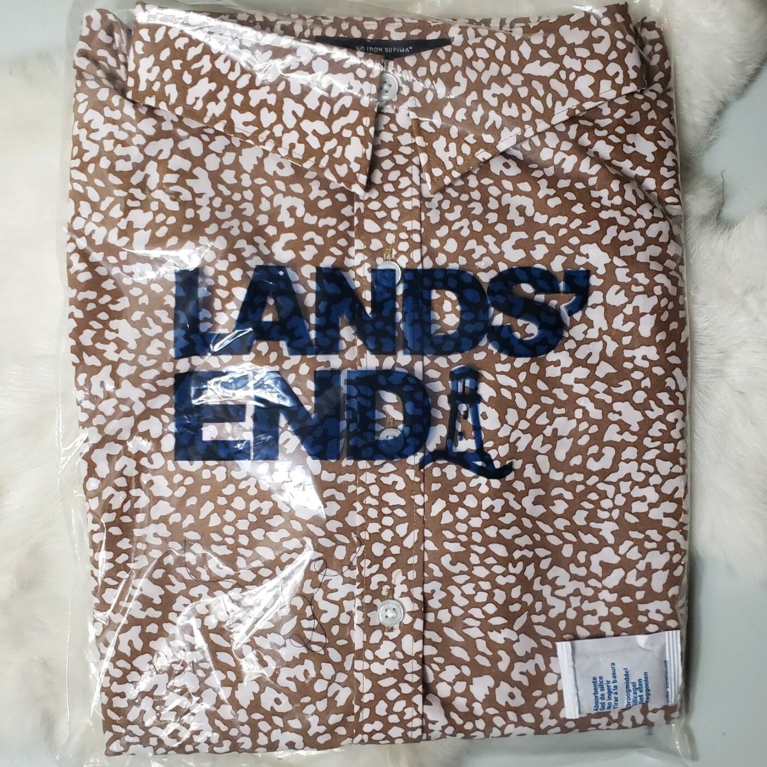 Lands' End Lands' End Petite No Iron Supima Cotton Long Sleeve Shirt-Size 8P Size M / US 6-8 / IT 42-44 - 2 Thumbnail