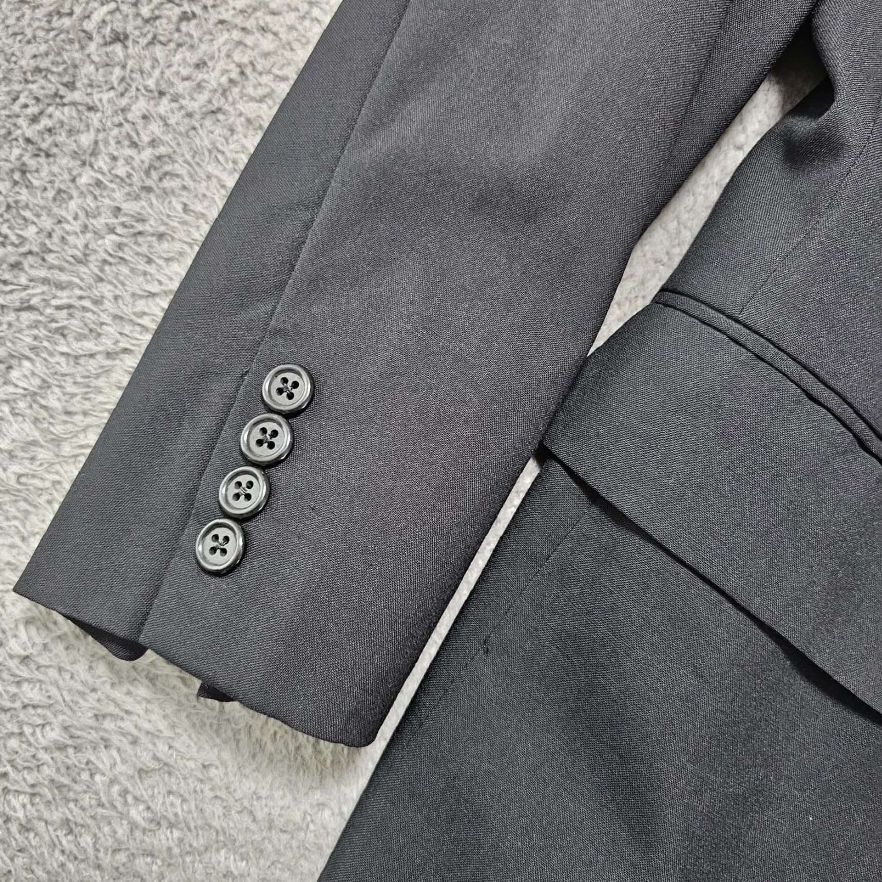 Brooks Brothers Brooks Brothers Suit Jacket Black 42R Wool Blazer Mens Classic Single-Breasted 3-Button Notch Lapel Size 42R - 4 Thumbnail