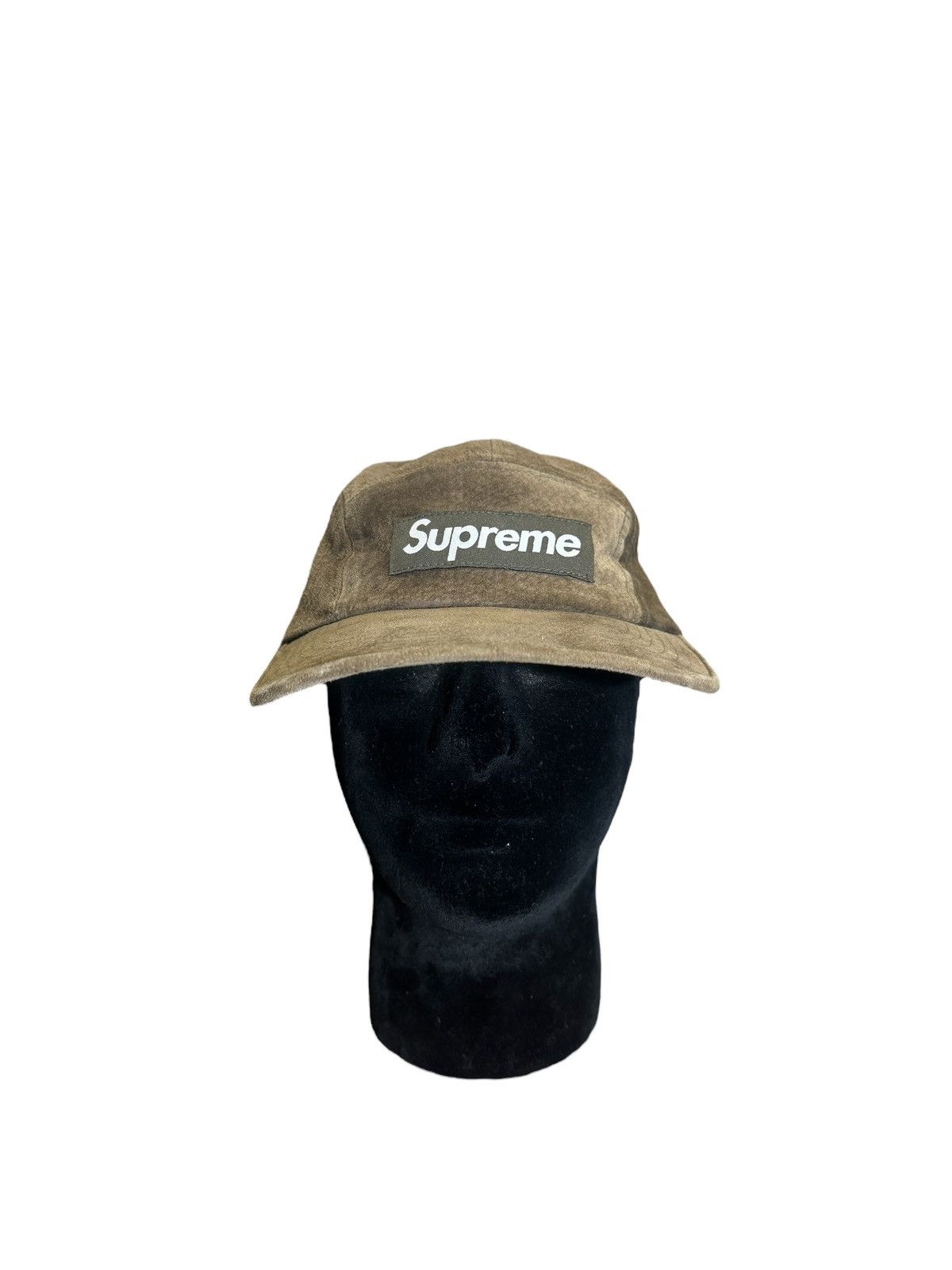 Supreme Supreme Suede Camp Cap Olive Green Size ONE SIZE - 1 Thumbnail