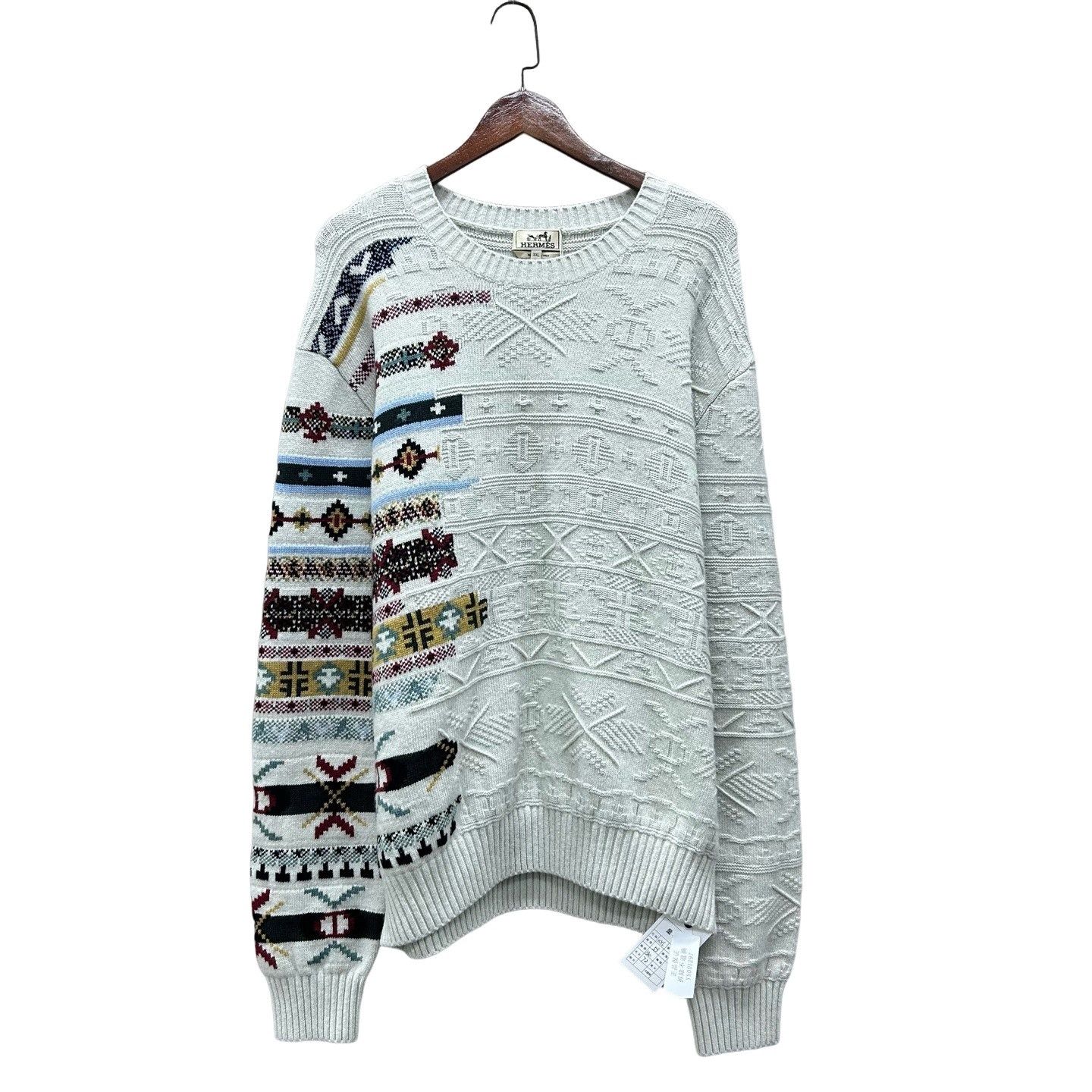 Hermes Hermès Patterned Wool Knit Sweater Size XXL Size US XXL / EU 58 / 5 - 1 Thumbnail