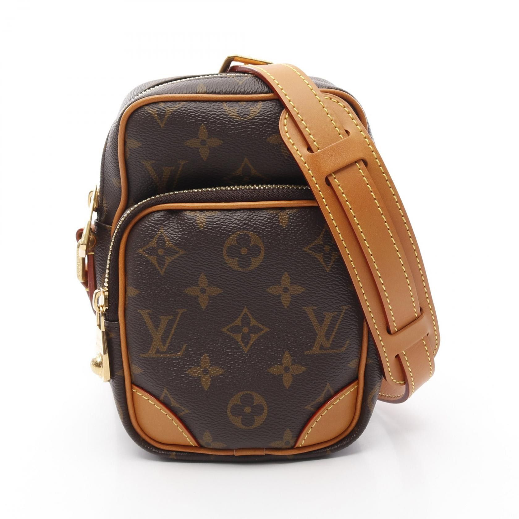 Louis Vuitton Louis Vuitton Amazon Monogram Coated Canvas Shoulder Bag Canvas Shoulder Bag M14014 in Brown, Women's