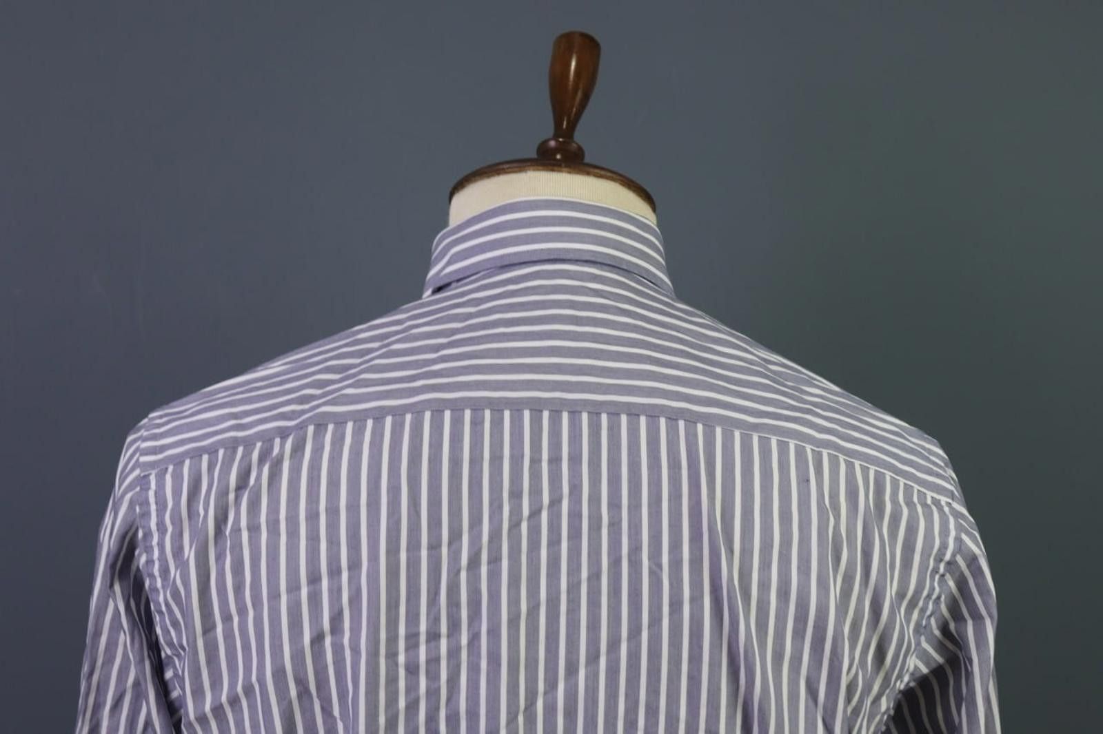 Eton Eton Slim Gray Striped Button Down Shirt Size 41 / 16 Size US M / EU 48-50 / 2 - 11 Thumbnail