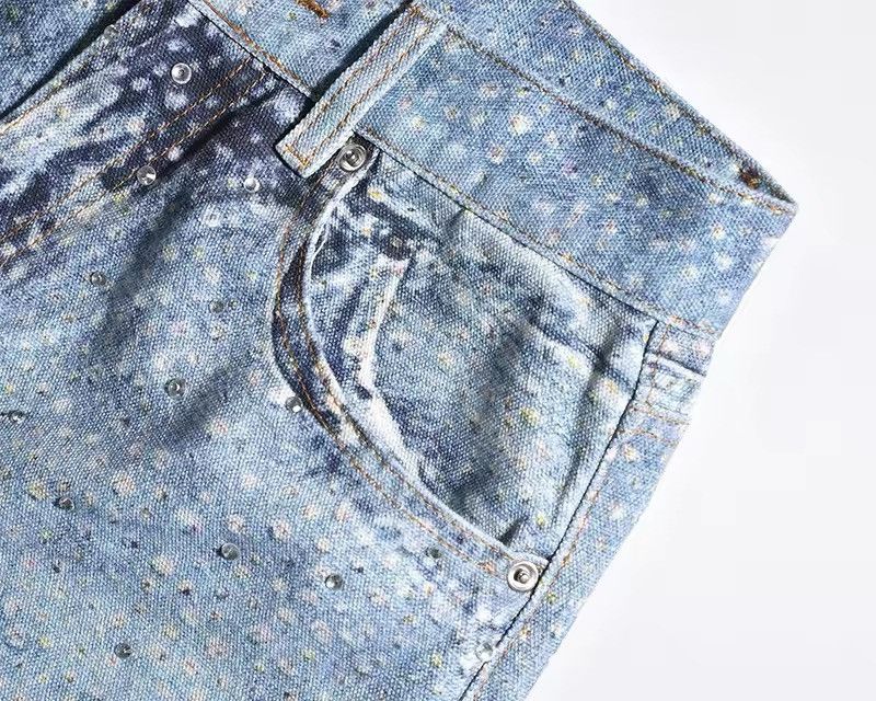 Jean Design High Street Diamond Baggy Retro Pants Jeans Size US 32 / EU 48 - 6 Thumbnail