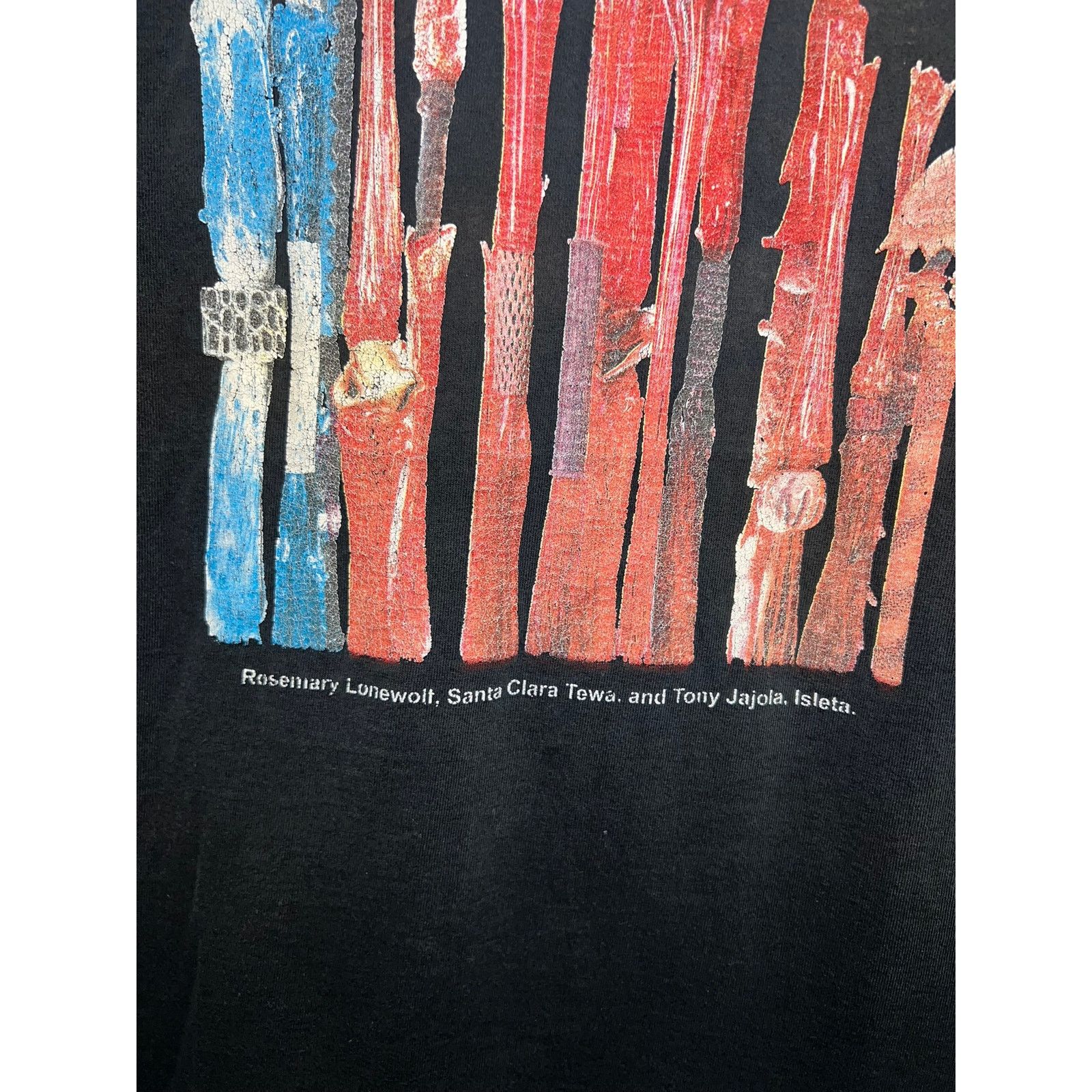 Fruit Of The Loom Vintage Indian Fair Shirt Heard Museum Guild Market Tewa 90s Size US L / EU 52-54 / 3 - 6 Thumbnail