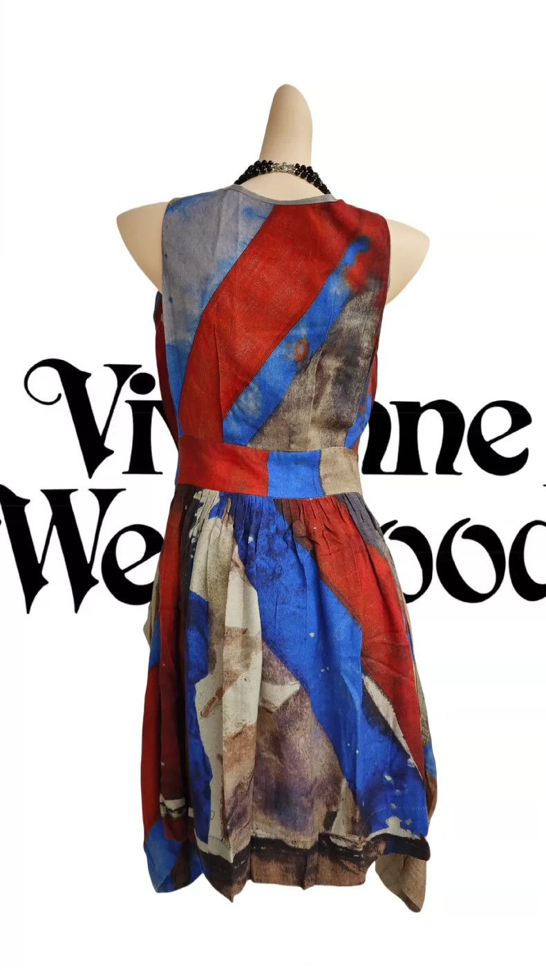 Vivienne Westwood Vivienne Westwood Red and blue color matching dress Size M / US 6-8 / IT 42-44 - 5 Thumbnail
