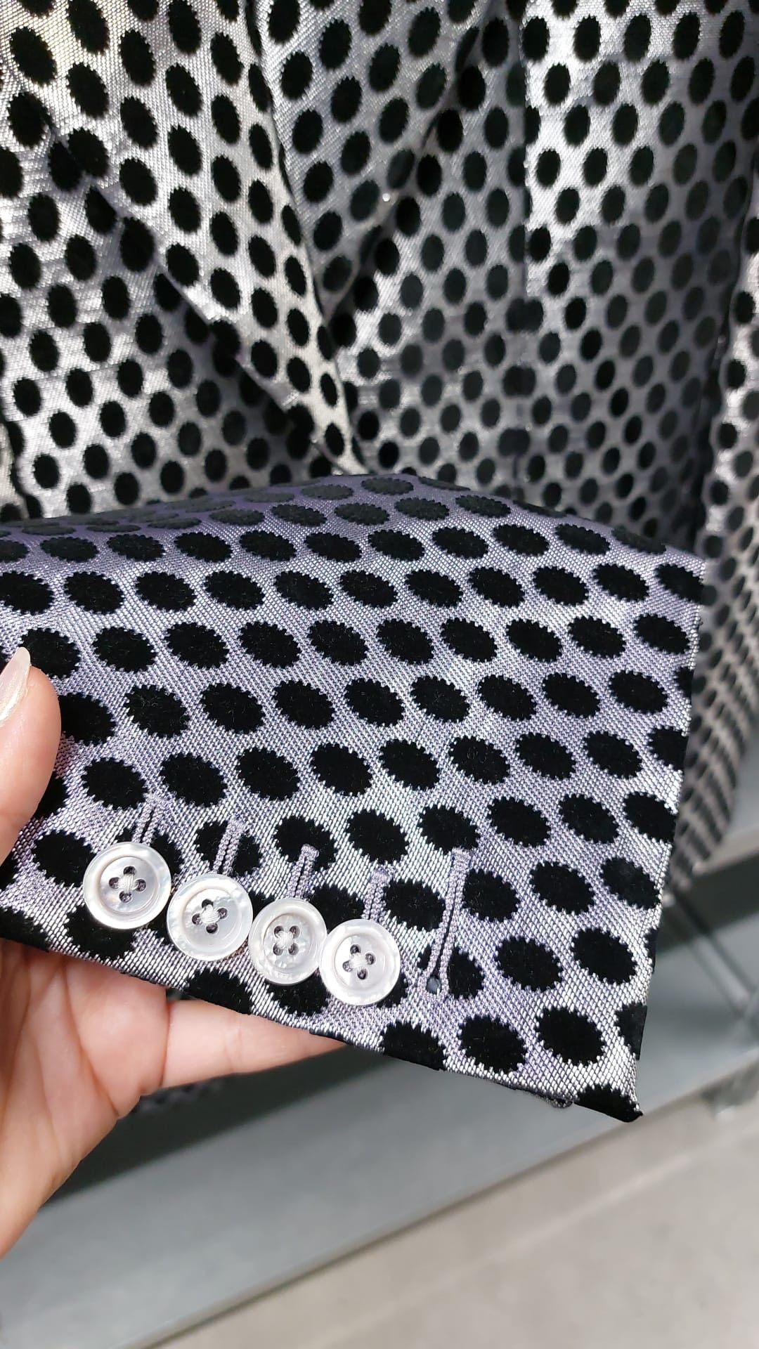 Tom Ford o1loc1c0824 11DM40SZ New Spencer Jacket in Black Silver Size US S / EU 44-46 / 1 - 2 Thumbnail