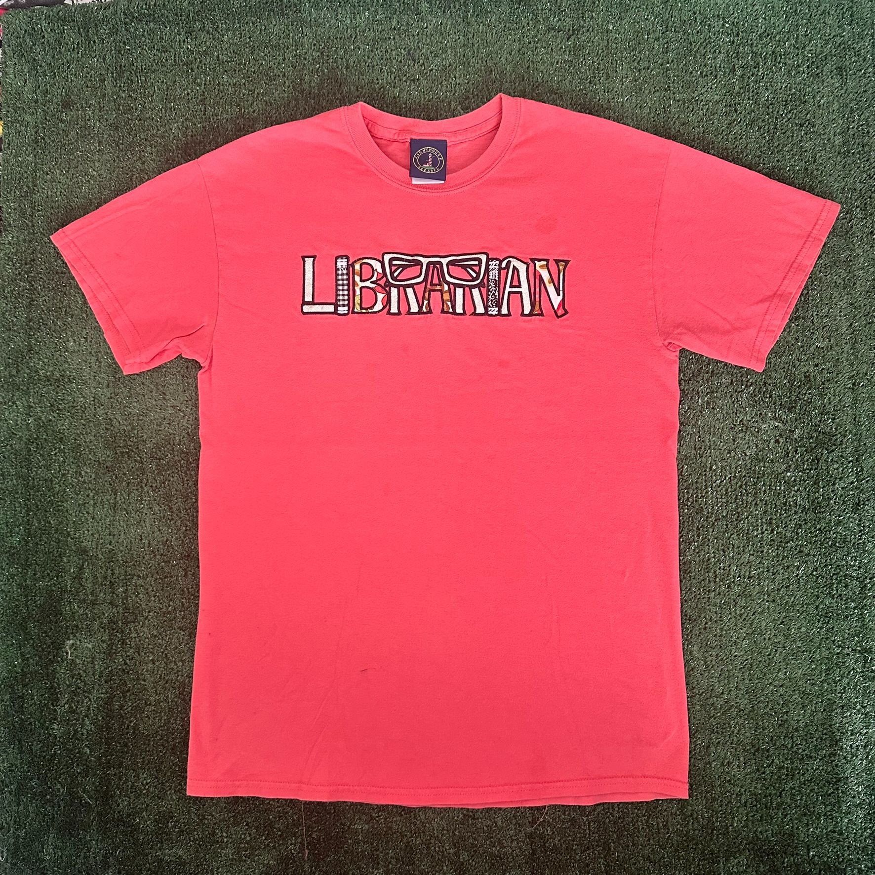 Vintage Vintage Y2K Librarian T-Shirt Coral Pink Preppy Reading Size US M / EU 48-50 / 2 - 1 Thumbnail