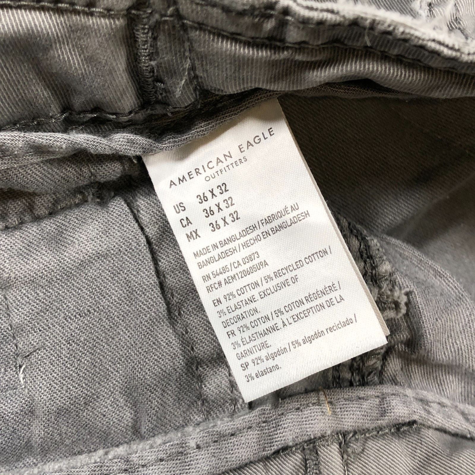 American Eagle Outfitters American Eagle Slim Lived In Cargo Utility Pants Light Grey Size US 36 / EU 52 - 5 Thumbnail