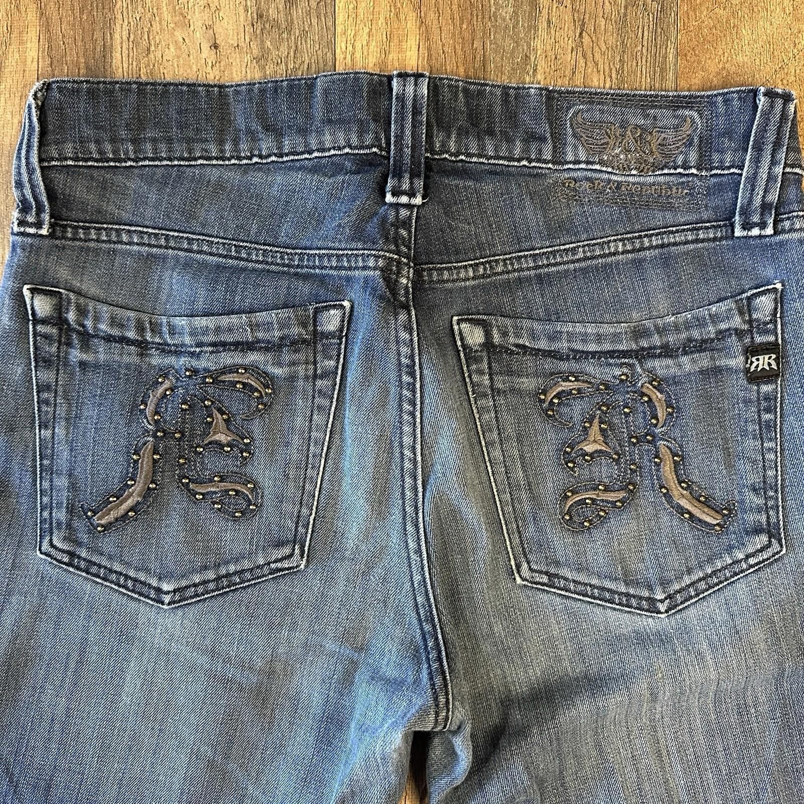 Rock & Republic ROCK & REPUBLIC Mens Jeans 32x30 Straight Studded Button Fly Size US 32 / EU 48 - 1 Thumbnail