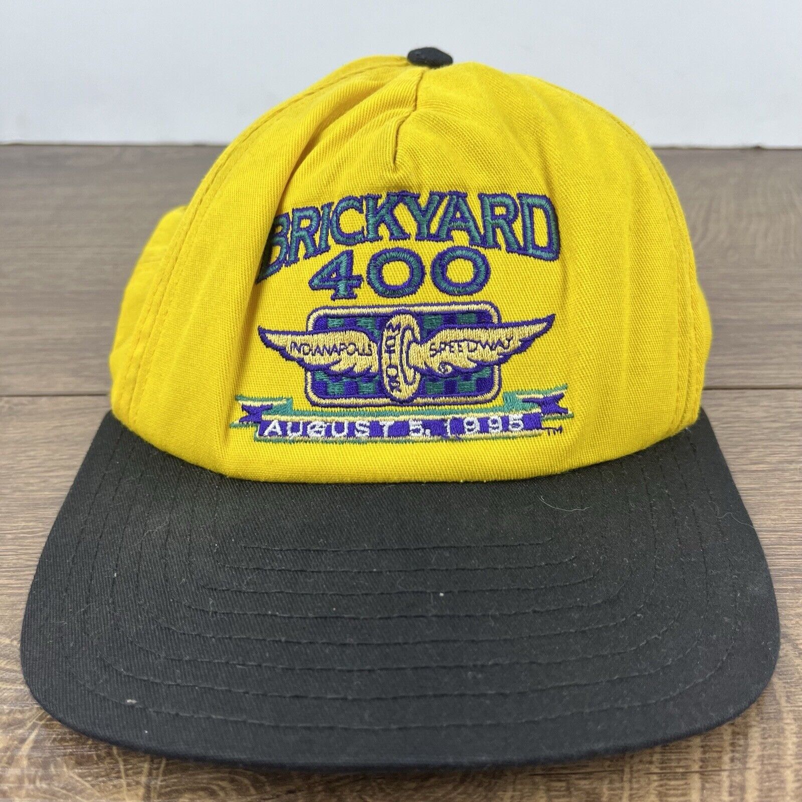 Other Brickyard 400 Hat 1995 Hat Yellow Cap Adjustable Yellow Adul Size ONE SIZE - 4 Thumbnail