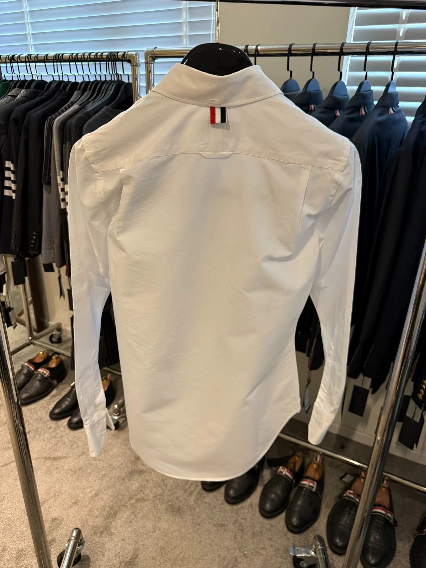 Thom Browne Thom Browne Women's Rare 4-Bar White Oxford Shirt Size XS / US 0-2 / IT 36-38 - 2 Thumbnail