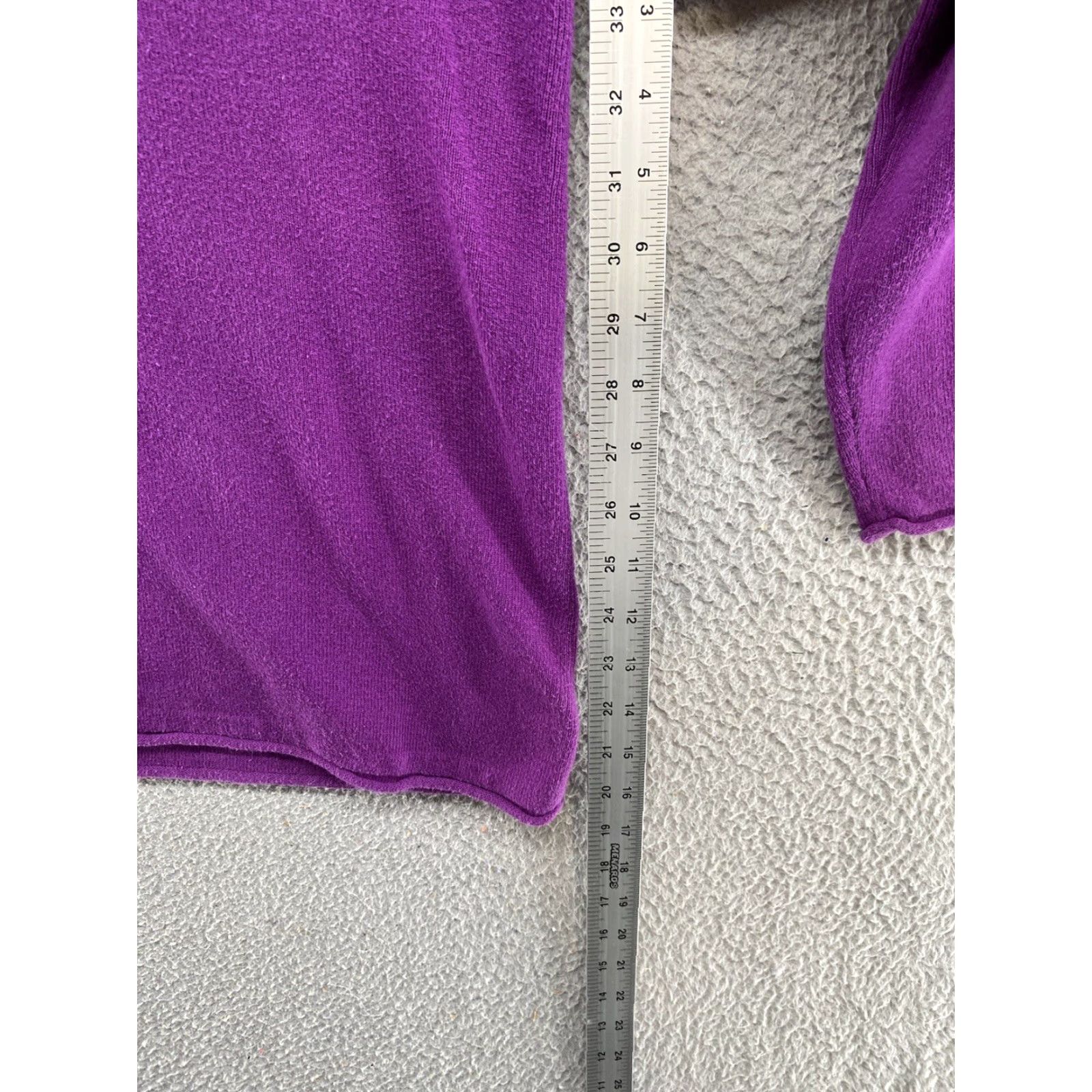 Eddie Bauer Eddie Bauer Cable Knit V Neck Cotton Blend Sweater Women's Purple XL Pullover Knit Wool? No Nylon? (Please ensure accuracy) Size XL / US 12-14 / IT 48-50 - 5 Thumbnail