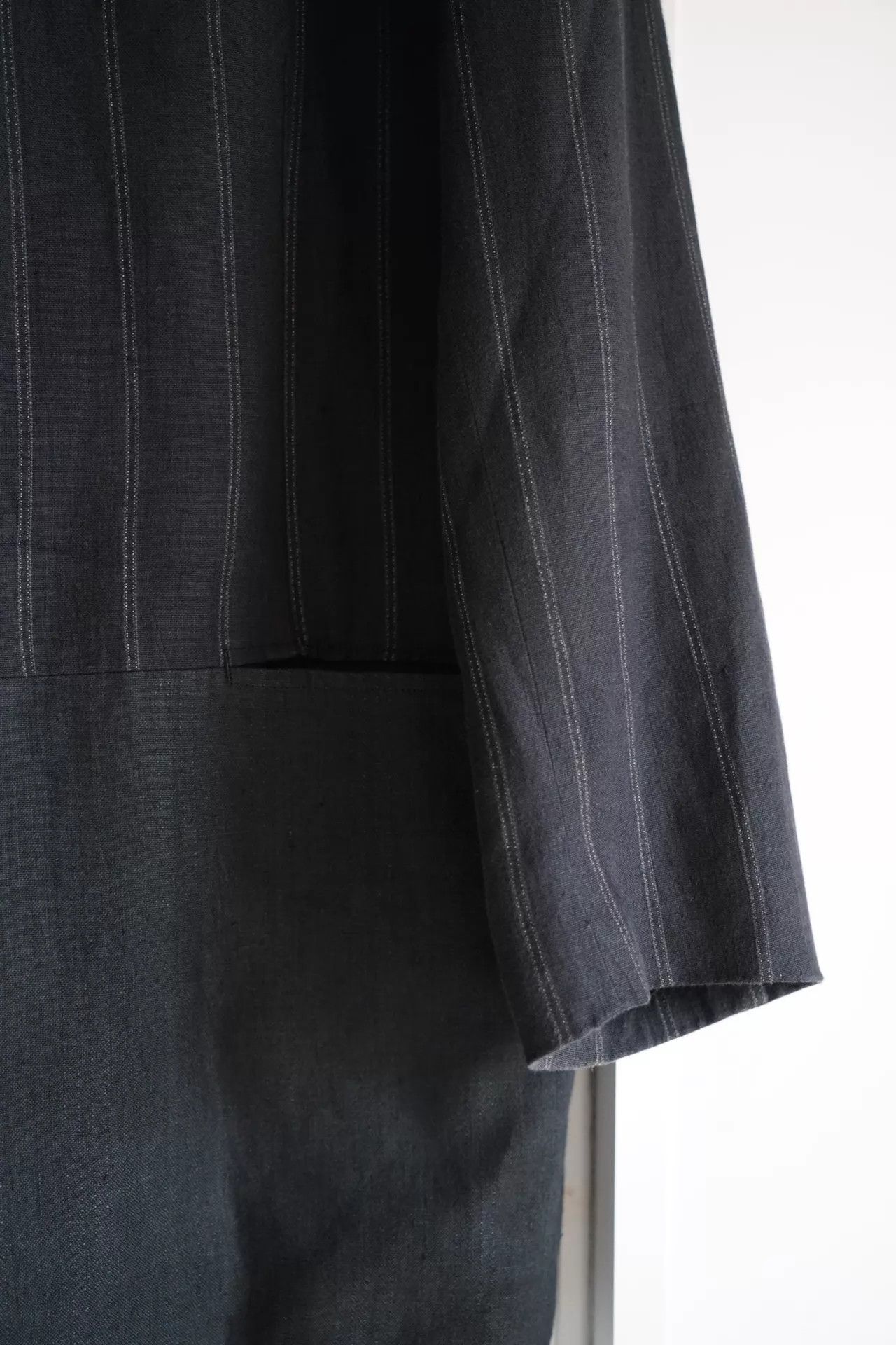 Yohji Yamamoto Yohji Yamamoto 94SS Striped-Patchwork Linen Blazer Size US S / EU 44-46 / 1 - 4 Thumbnail