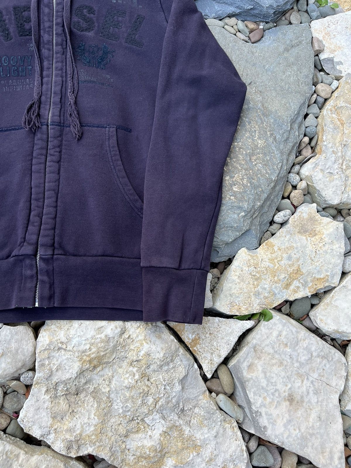 Diesel × Vintage Vintage Diesel y2k zip hoodie faded distressed washed retro Size US M / EU 48-50 / 2 - 8 Thumbnail