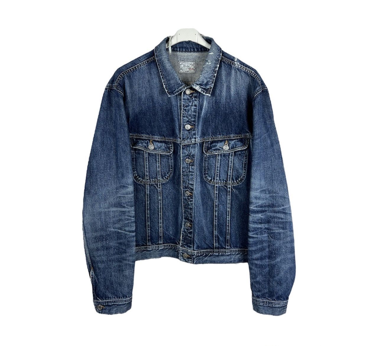 Ralph Lauren Vintage Polo Ralph Lauren thrashed distressed denim jacket Size US XXL / EU 58 / 5 - 1 Thumbnail