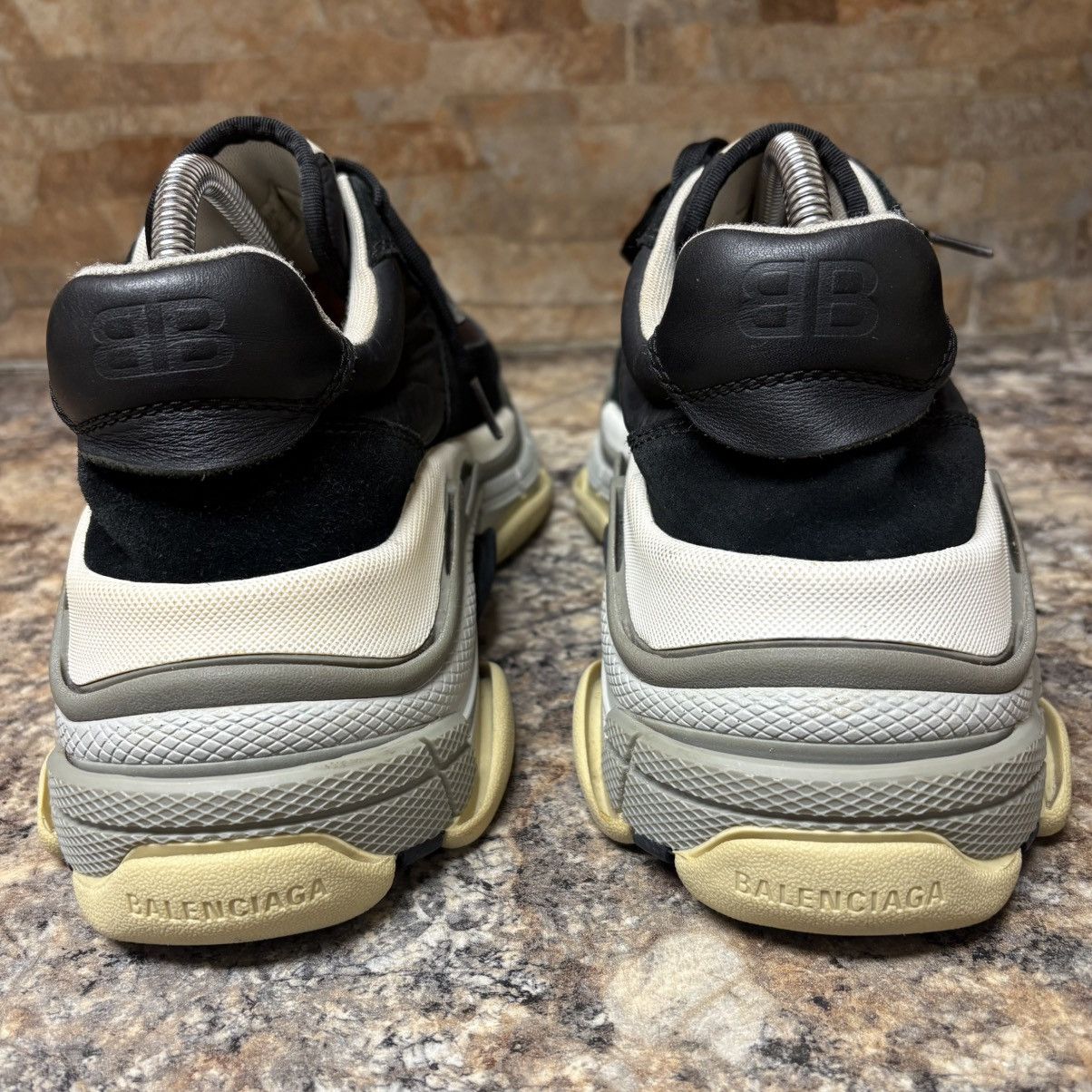 Balenciaga Balenciaga Triple S Size 8 Black Burgundy Grey With Box Size US 8 / EU 41 - 4 Thumbnail
