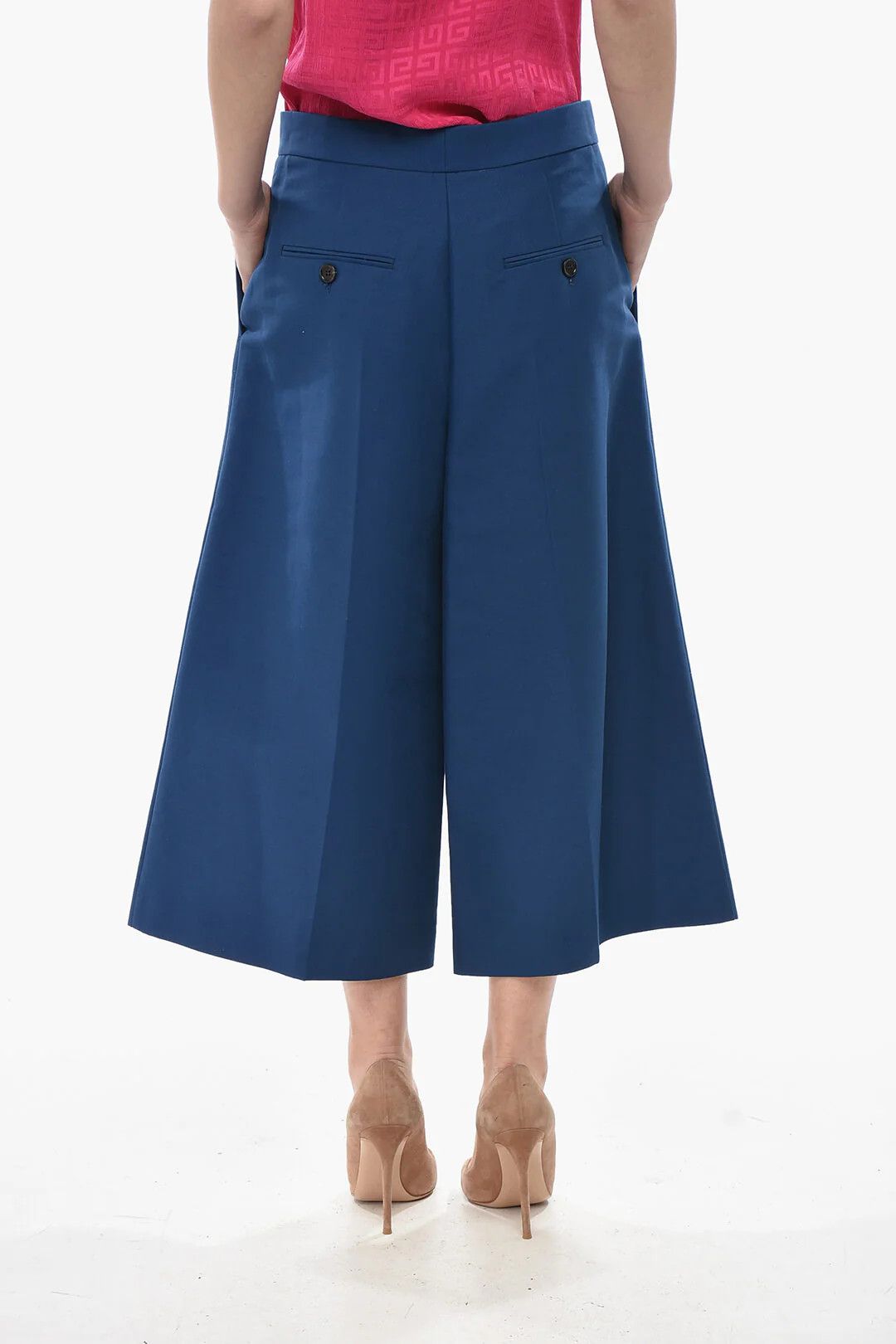 Marni og1mm0326 Cotton Gaucho Pant in Blue Size 30" / US 8 / IT 44 - 2 Thumbnail