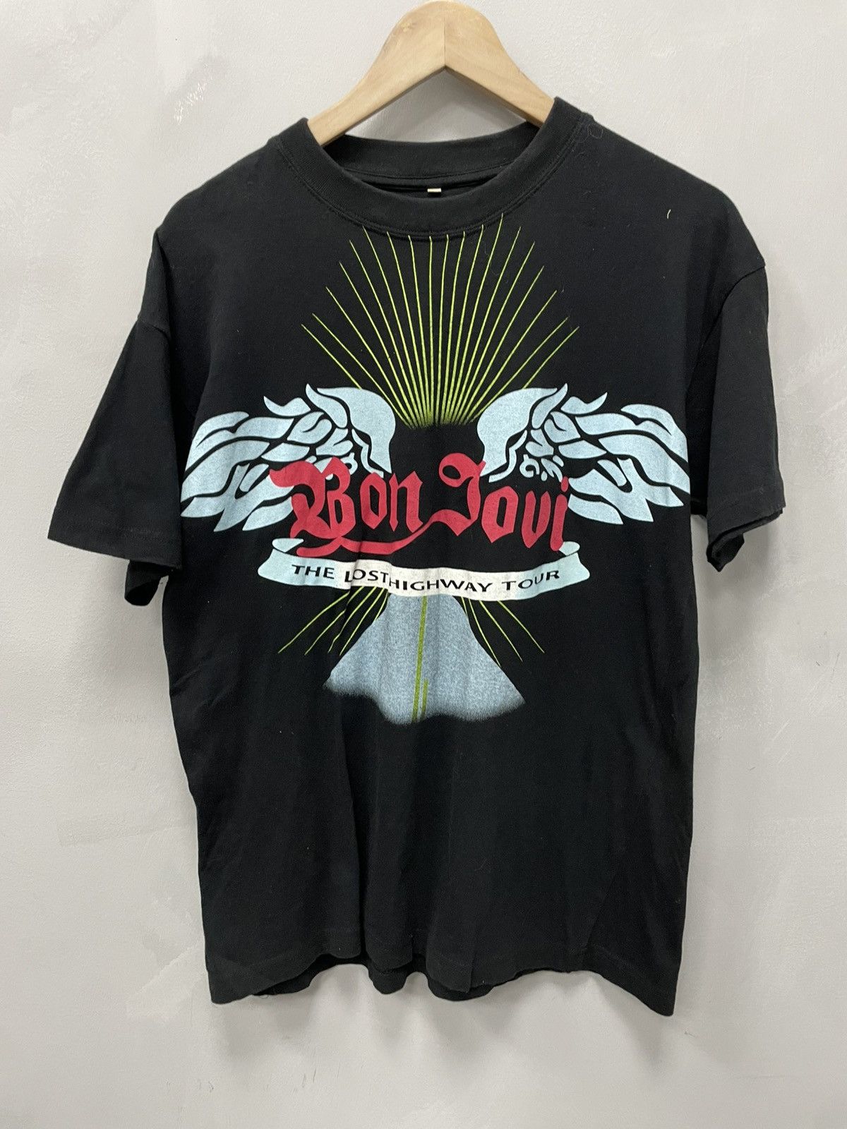 Bon Jovi × Vintage VINTAGE ROCK BAND BONJOVI 2008 tour tee T shirt Size US M / EU 48-50 / 2 - 1 Thumbnail