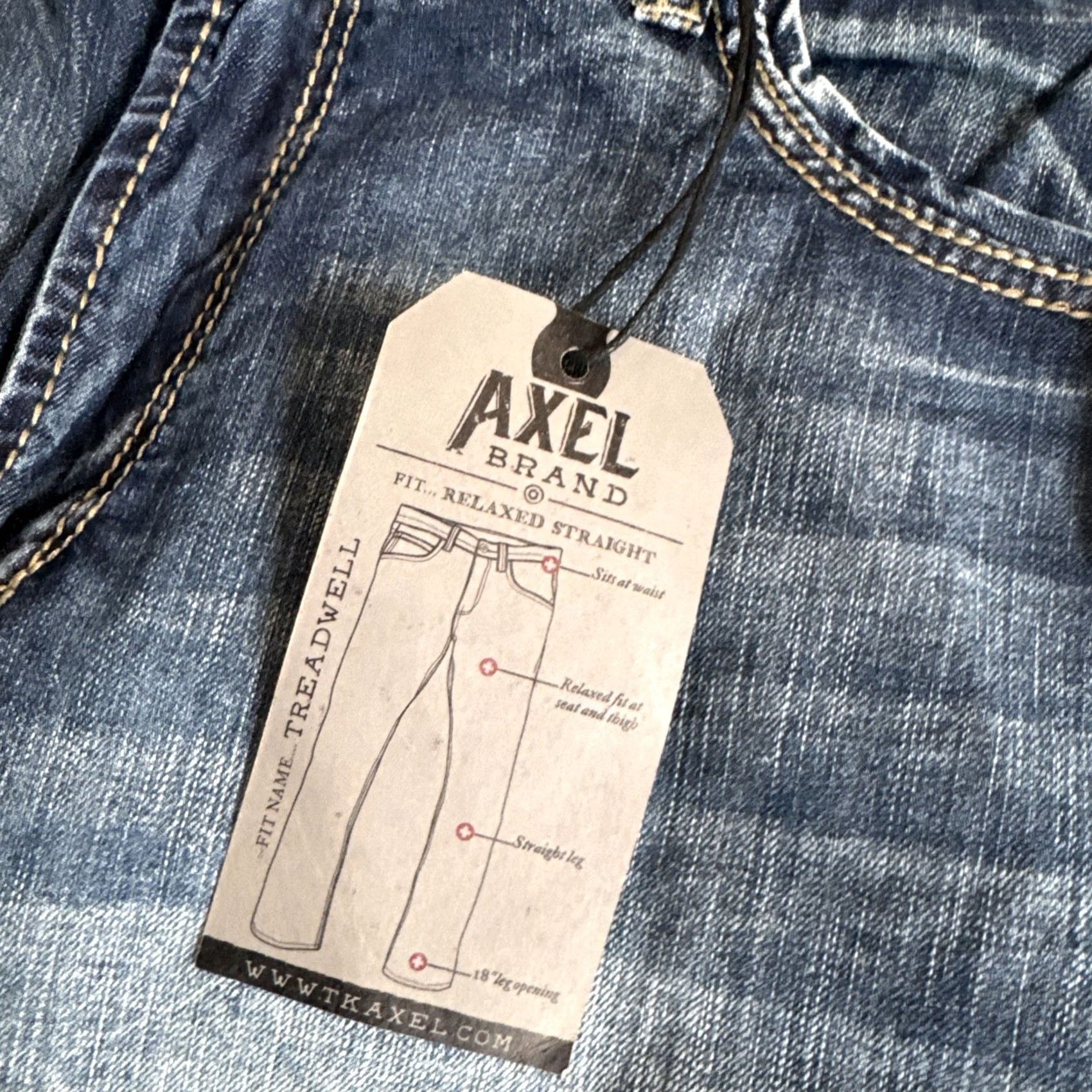 Vintage VINTAGE Axel Jeans Men’s Size 38x32 Blue Straight Embroidered Y2K 00s BNWT Style Size US 38 / EU 54 - 7 Thumbnail