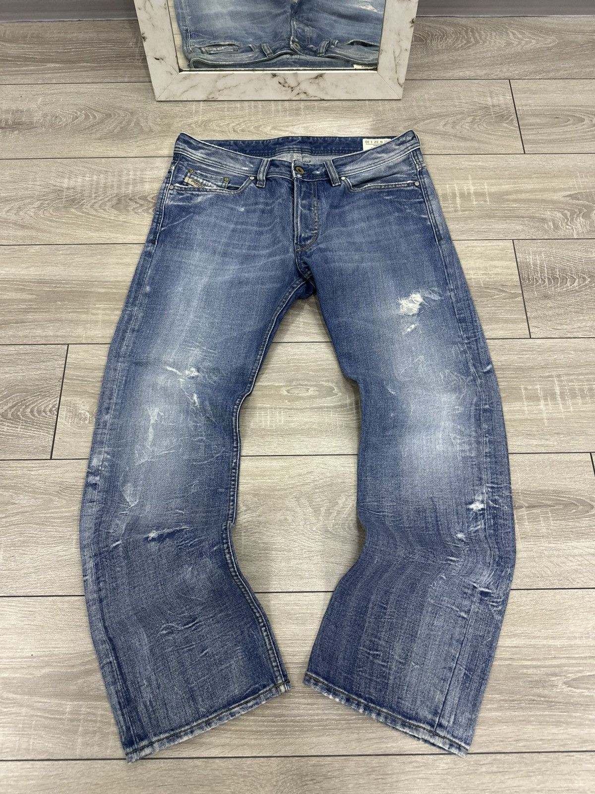 Diesel Diesel Distressed Washed Y2K Baggy Wide Avantgarde Jeans Size US 32 / EU 48 - 6 Thumbnail