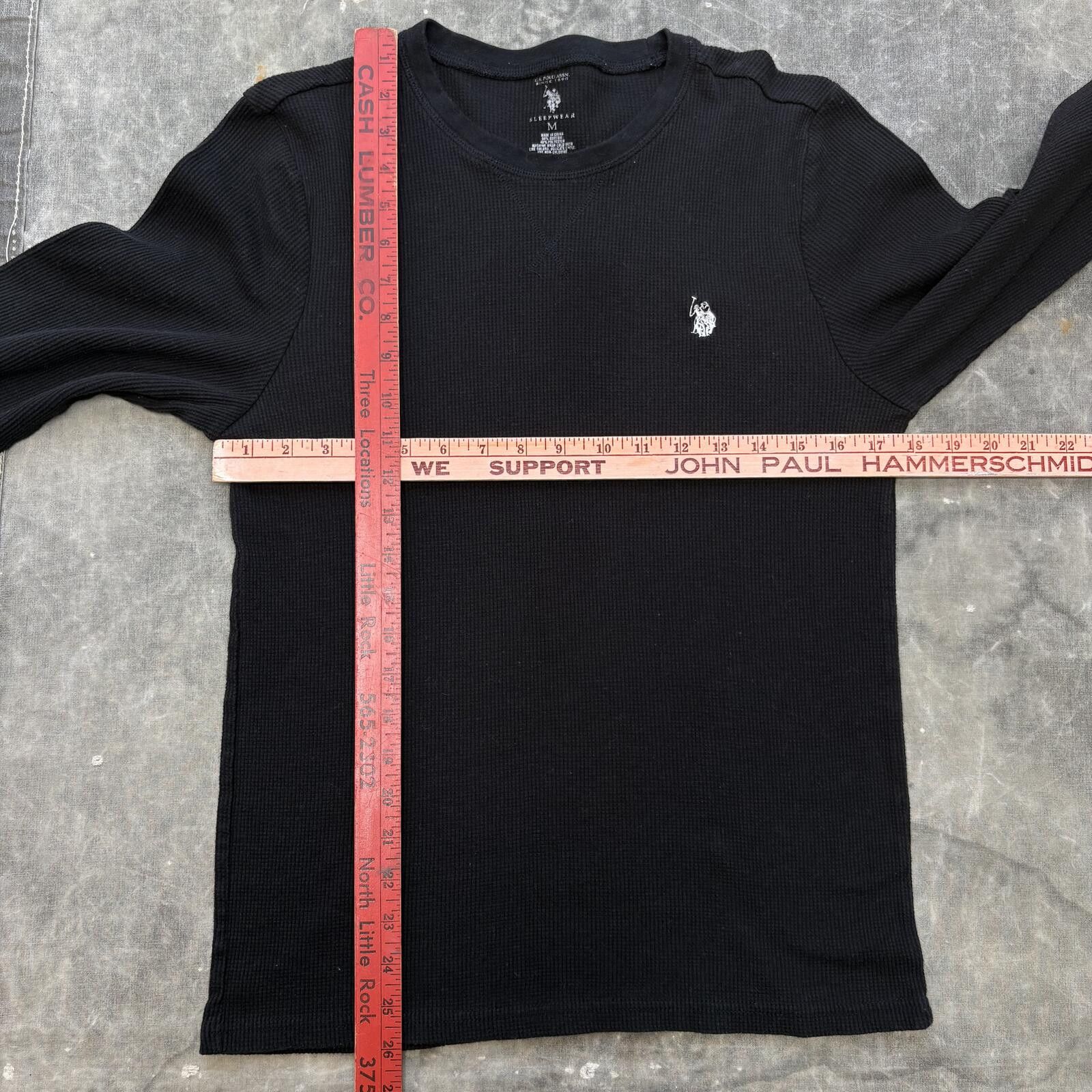 U.S. Polo Assn. Vintage Y2K U.S. Polo Assn. Black Grunge Skate Thermal Shirt Size US M / EU 48-50 / 2 - 4 Thumbnail