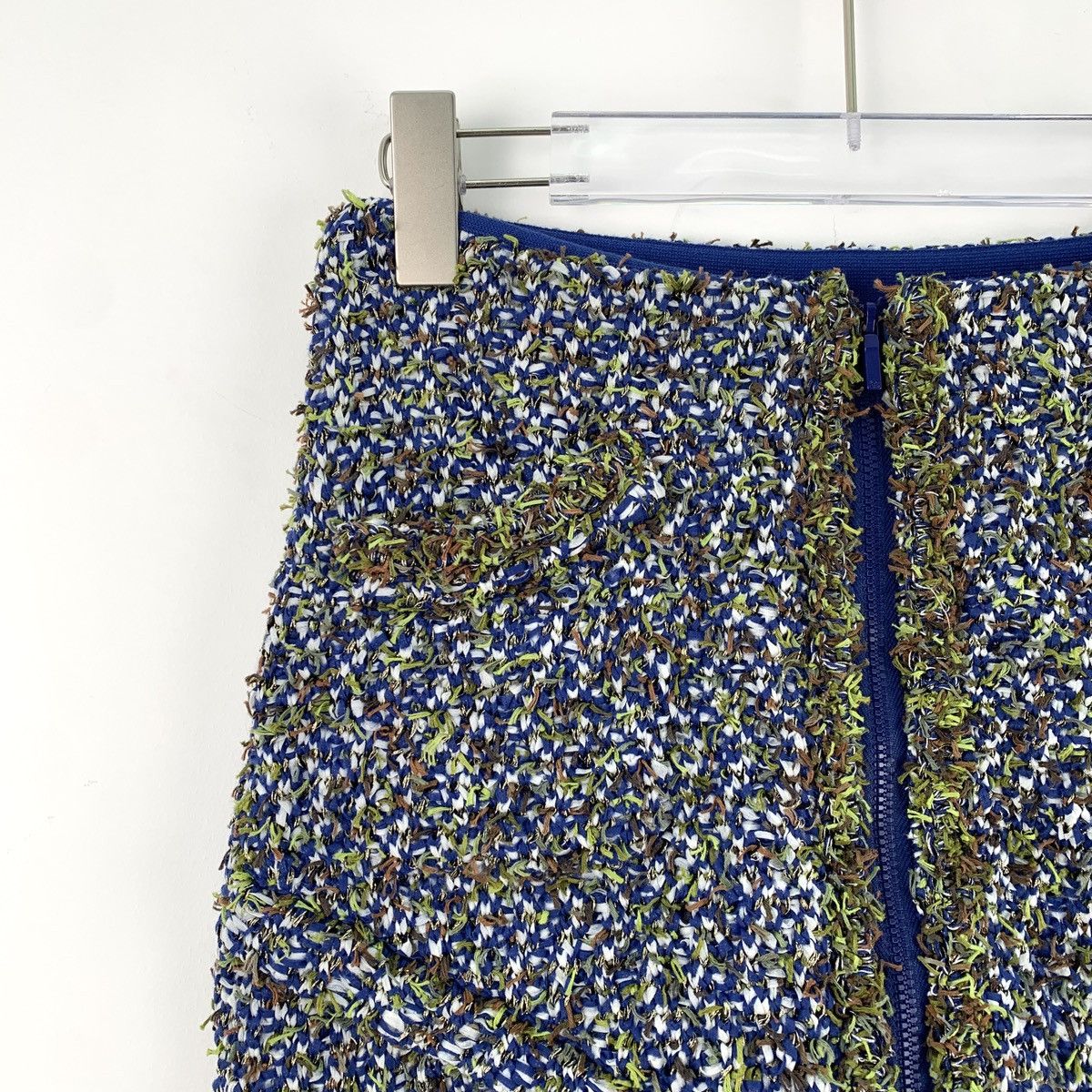 Chanel Chanel Blue Woven Tweed Mini Skirt K26WX Size 25" / US 0 / IT 36 - 3 Thumbnail