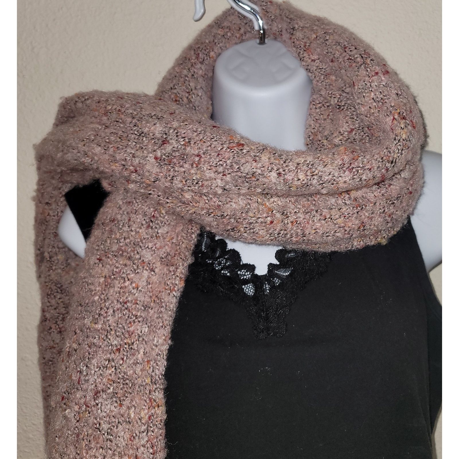 Old Navy Old Navy Pink Multi Color Fluffy Knit Scarf Fuzzy Warm NWT Size ONE SIZE - 3 Thumbnail