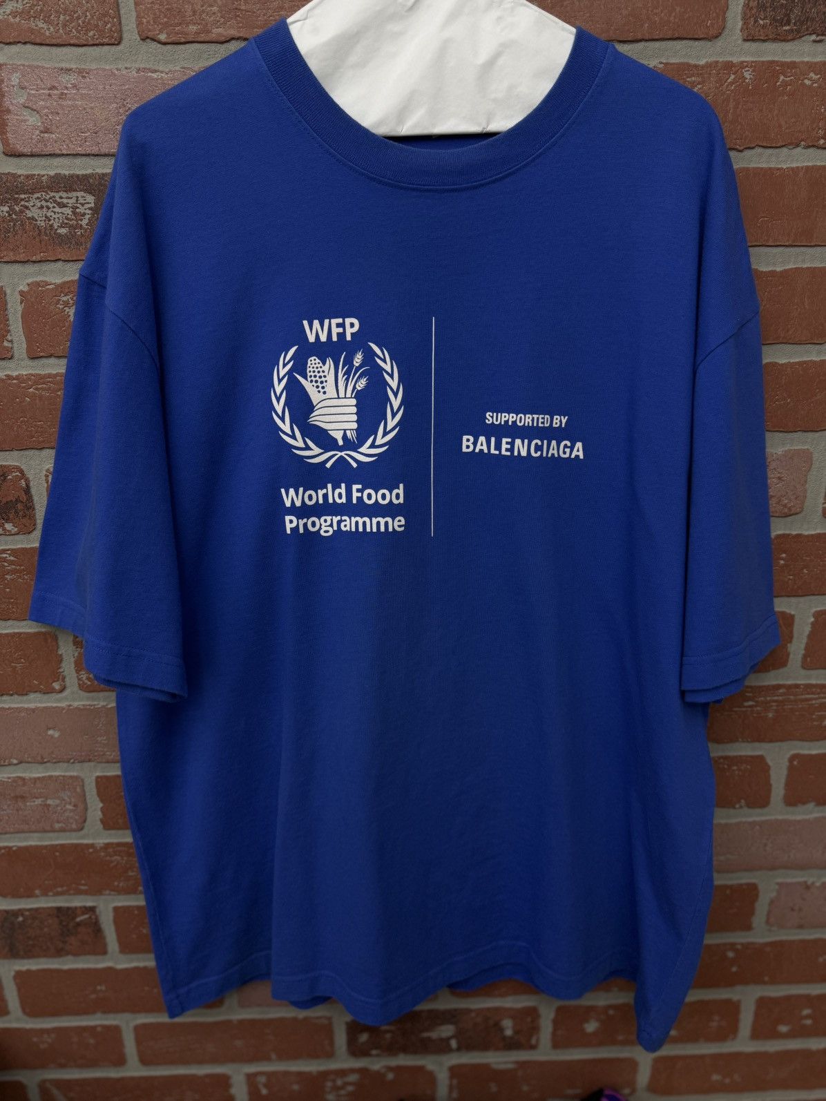 Balenciaga Men’s Oversized Tee Shirt Size XL Blue