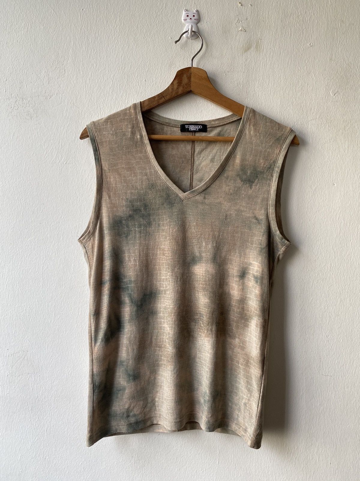 Japanese Brand 1990s - Tornado Mart Japan Ices Dyed Sleeveless Tee Size US S / EU 44-46 / 1 - 3 Thumbnail