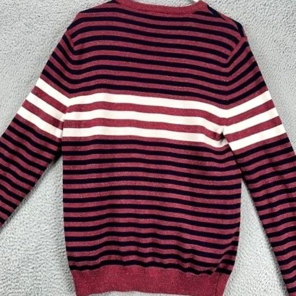 Express Express V-Neck Sweater Mens Medium Red Striped Long Sleeve Pullover NEW Size US M / EU 48-50 / 2 - 3 Thumbnail