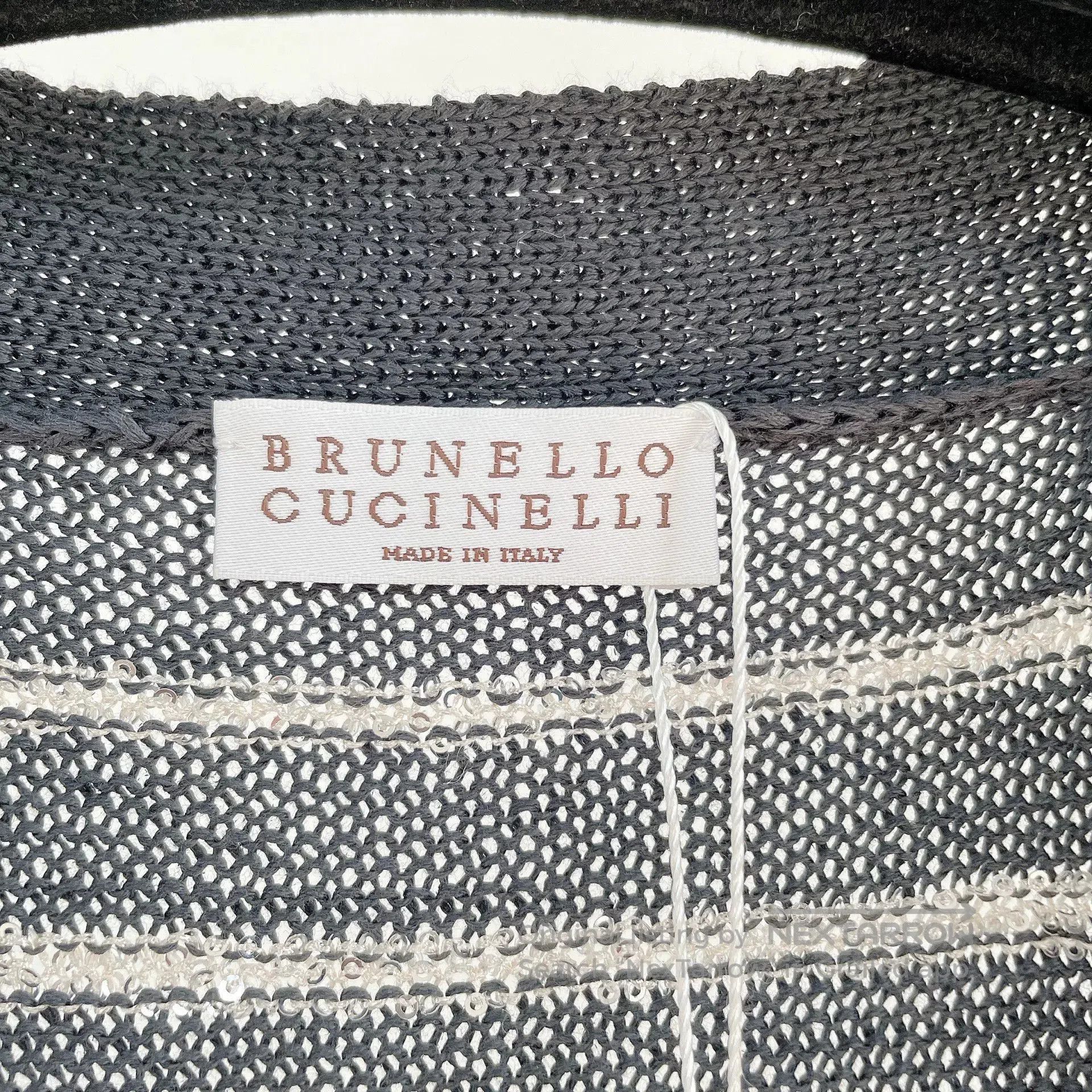 Brunello Cucinelli Brunello Cucinelli Striped Sequin Cardigan. Size US XS / EU 42 / 0 - 6 Thumbnail