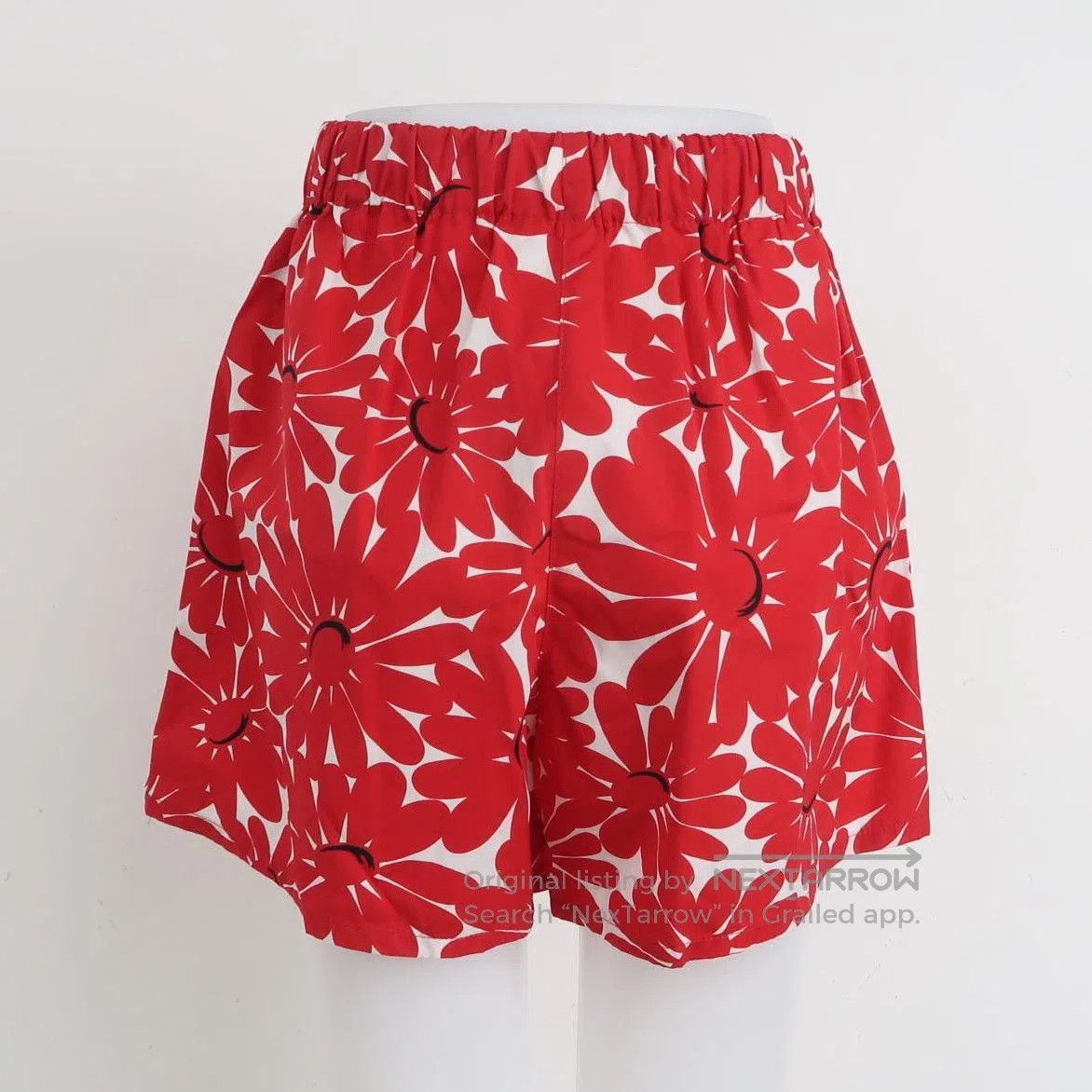 Prada Prada Red Cotton Logo Shorts . Size 35" - 2 Thumbnail