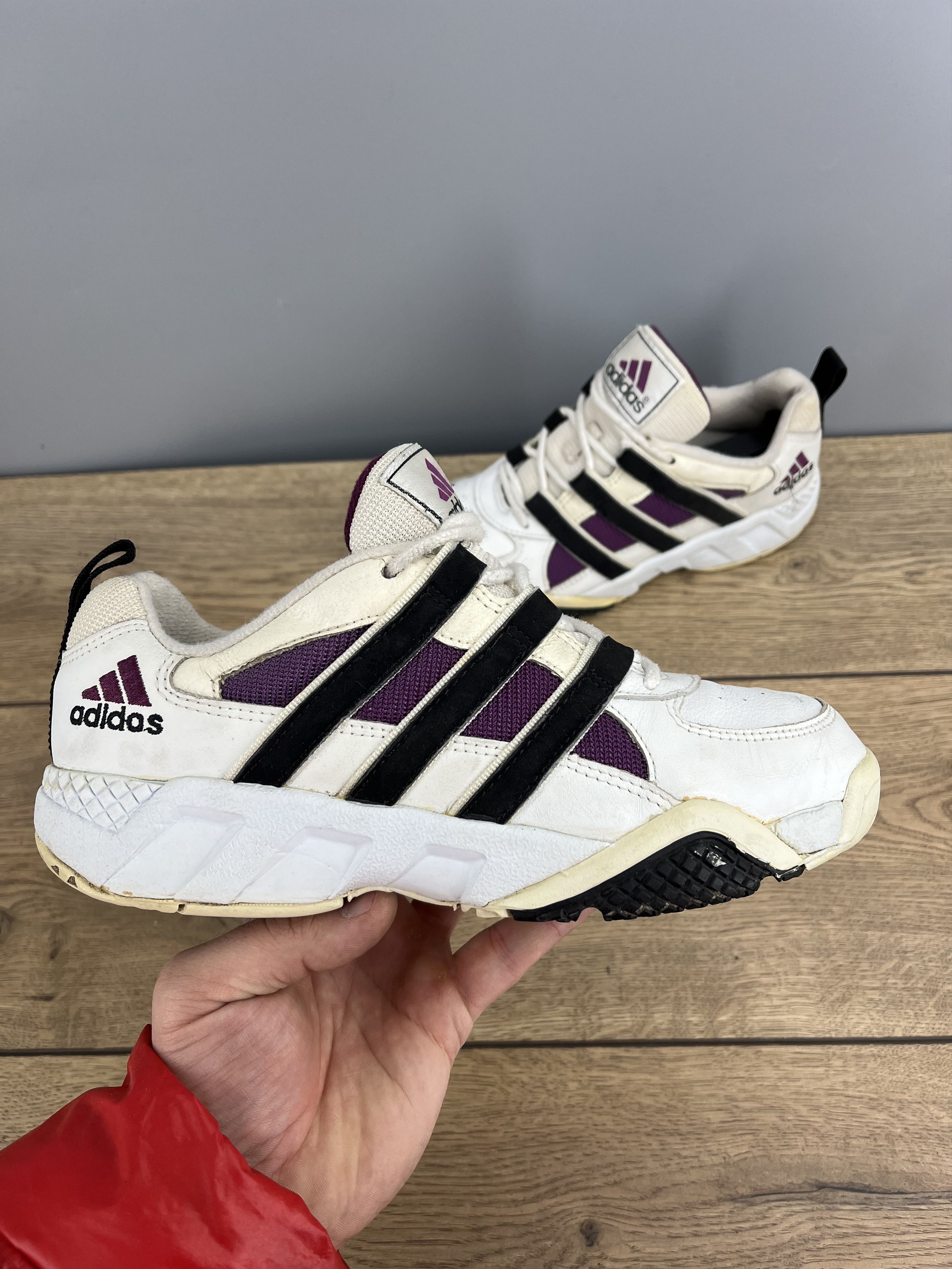 Adidas Vintage 1997 adidas Women’s Trainers White Black Purple Size US 8 / IT 38 - 2 Thumbnail