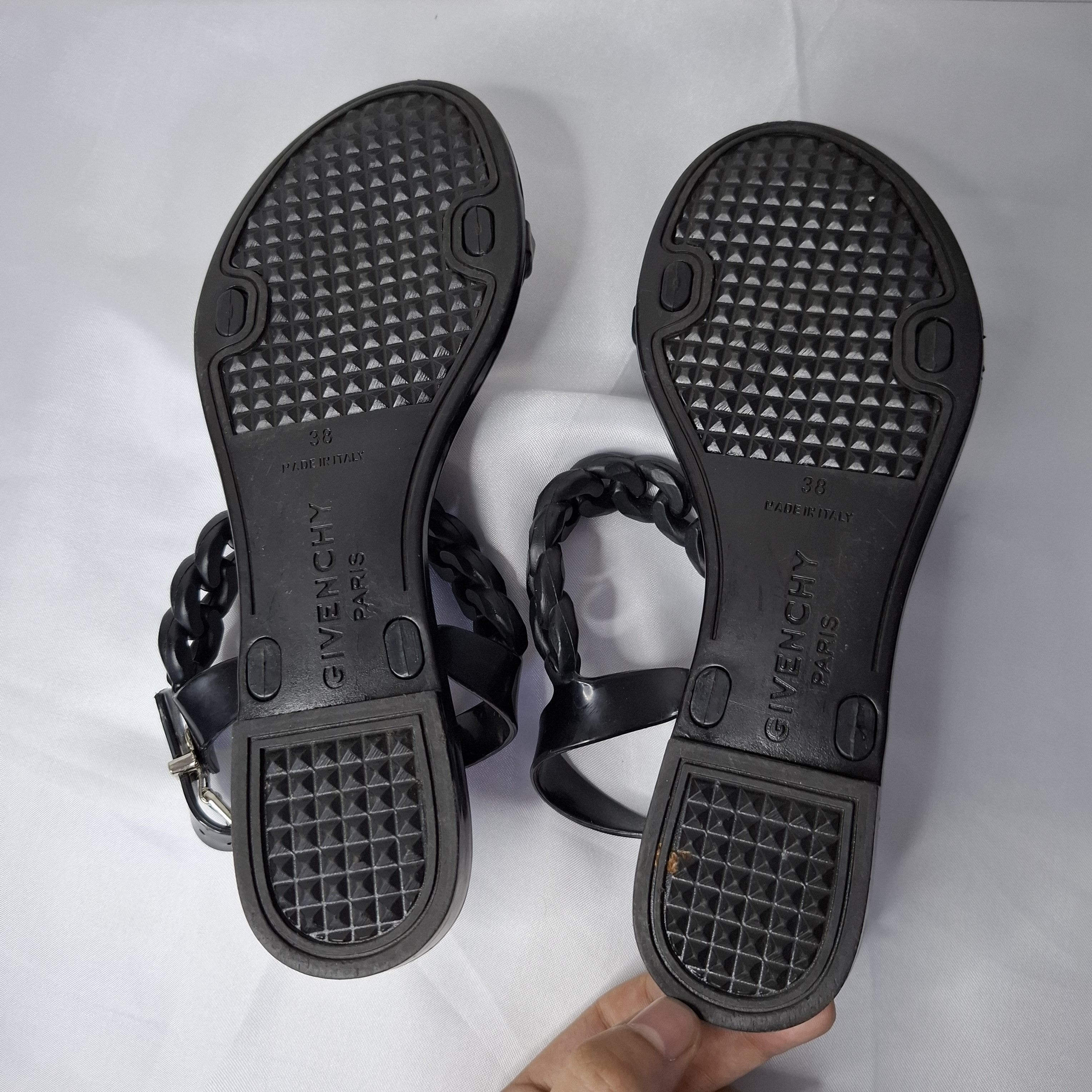 Givenchy Givenchy Jelly Chain Link Flat Open Toe Slingback Sandals Size US 7 / IT 37 - 6 Thumbnail