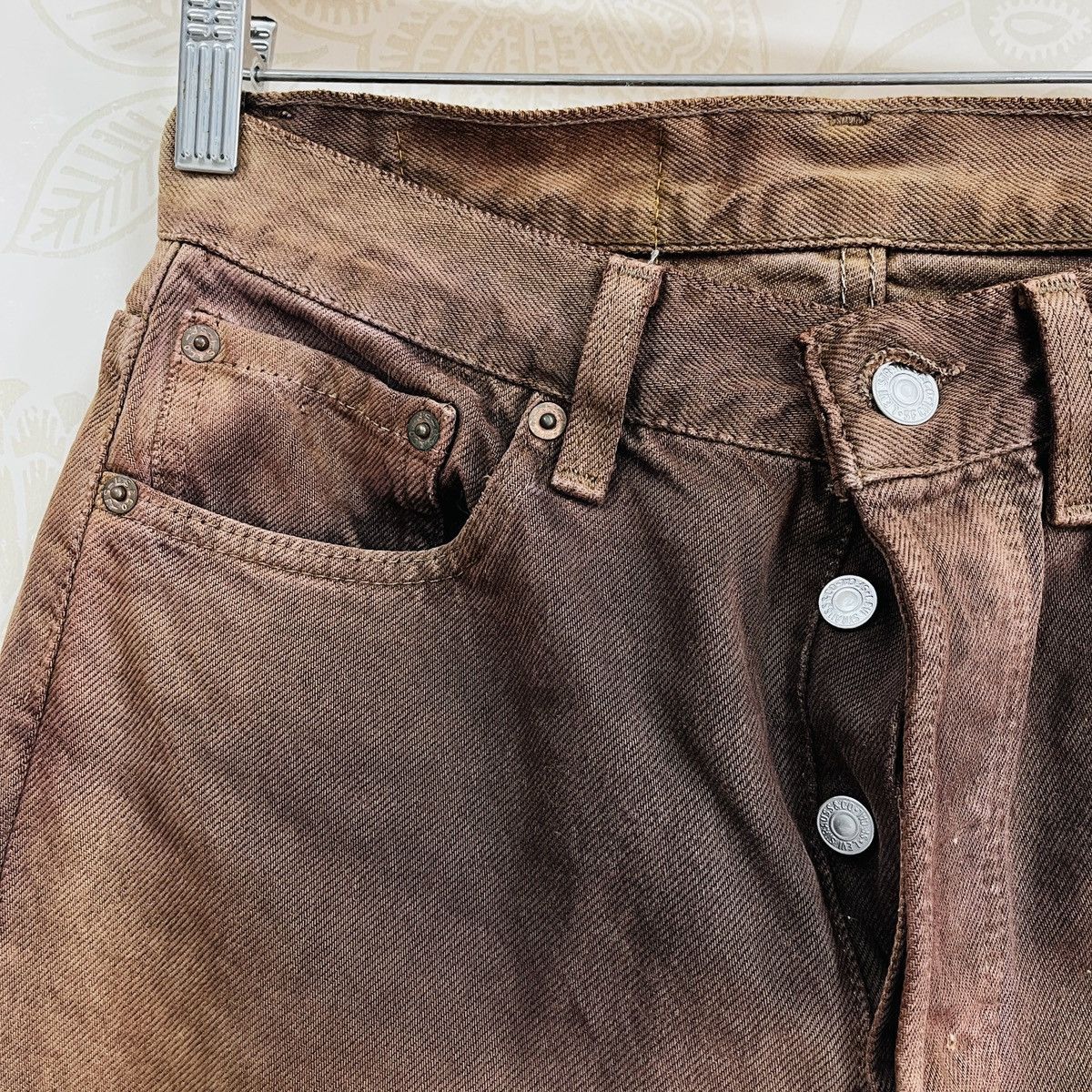Levi's Vintage Clothing Distressed Vintage Levis 501 Buttonfly Faded Jeans Size US 29 - 6 Thumbnail