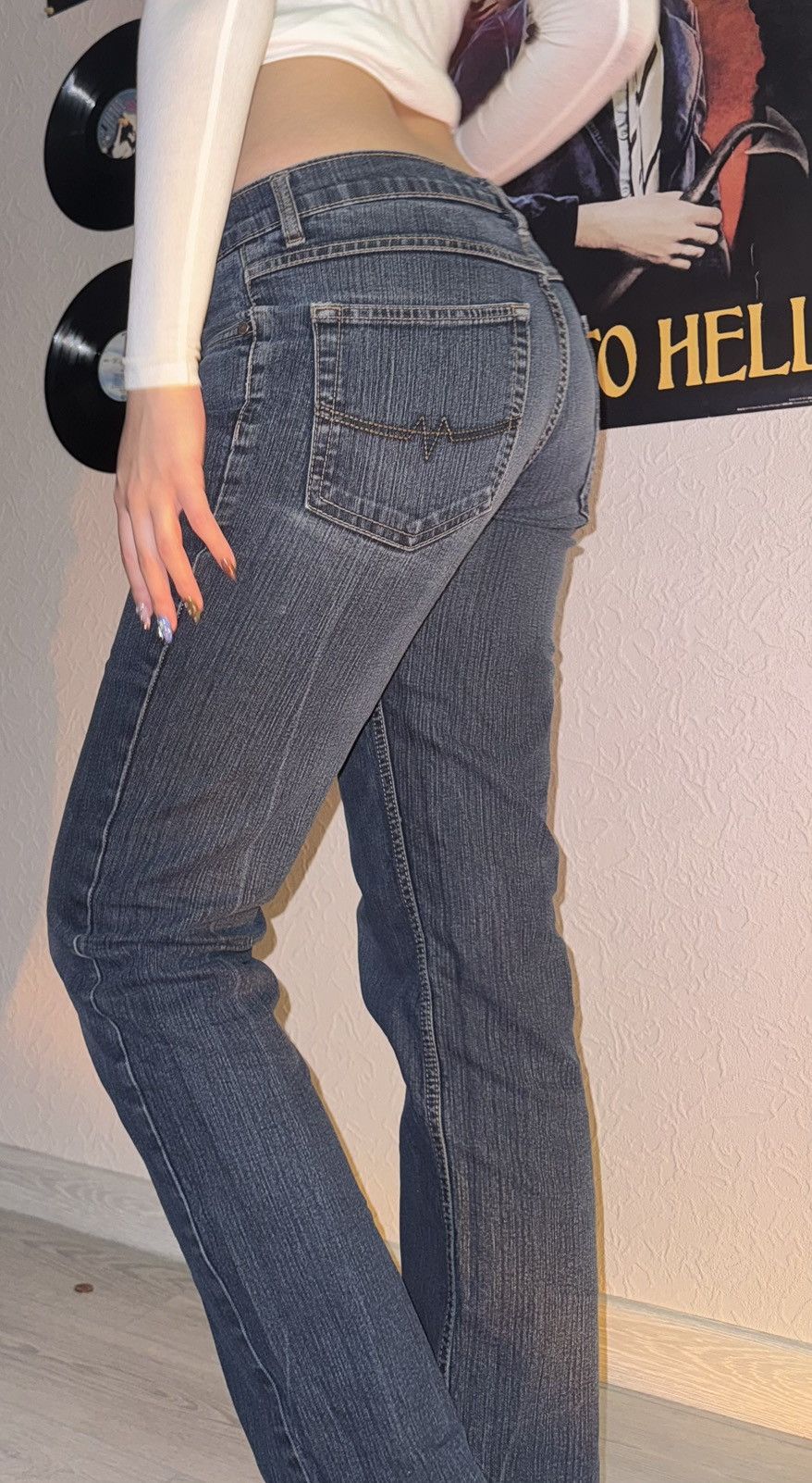 If Six Was Nine Vintage Deep Blue jeans Size 27" / US 4 / IT 40 - 3 Thumbnail