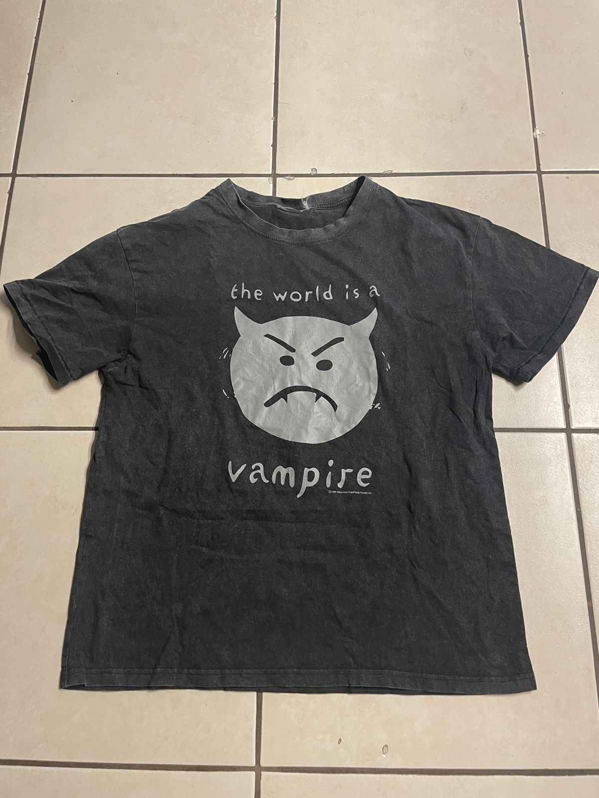 image of Band Tees x Vintage 90's Smashing Pumpkins The World Is A Vampire Tee in Black, Men's (Size Large)