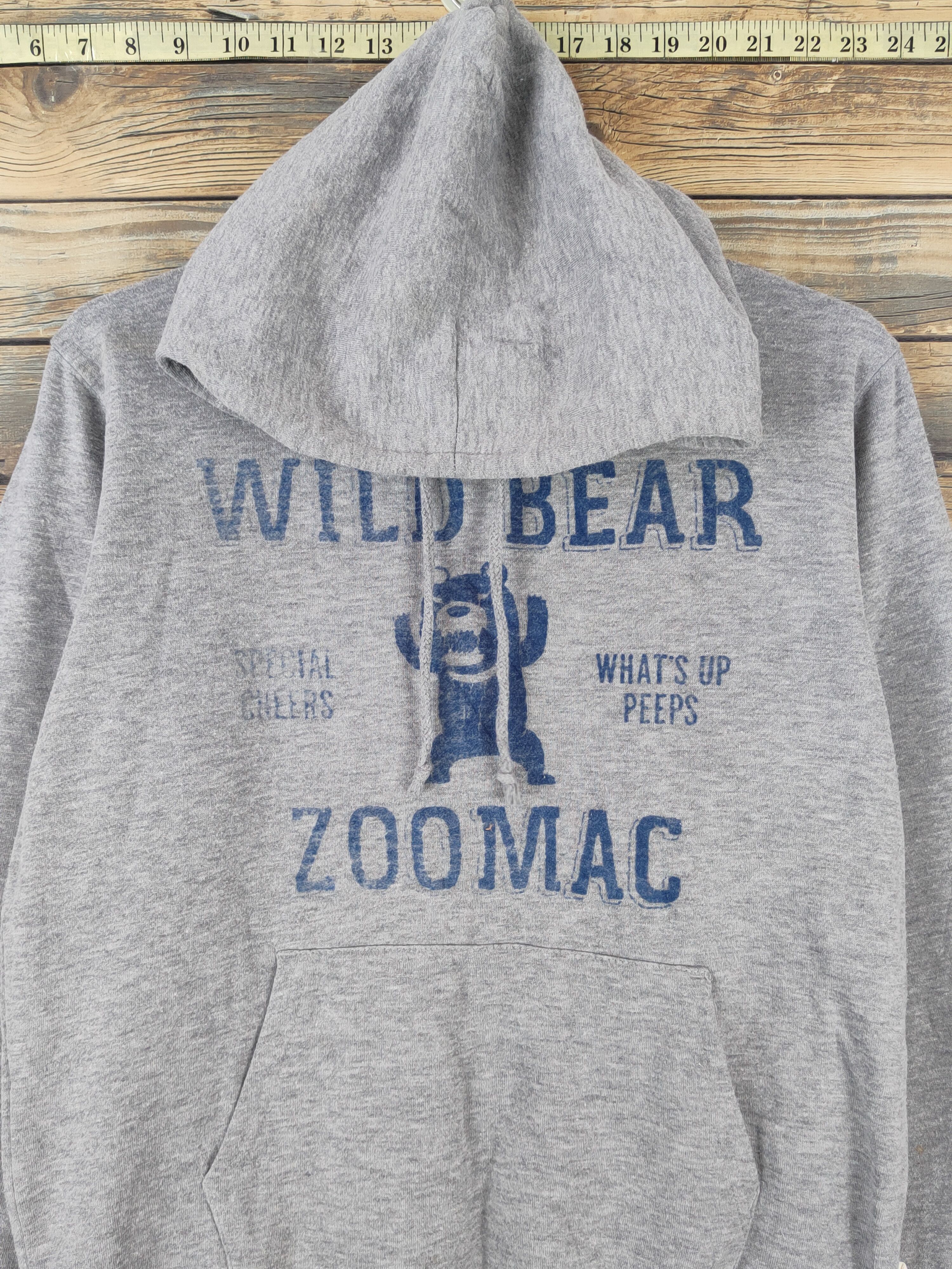 Japanese Brand × Vintage ZooMac Gray Hoodie Sweatshirts #W1138 Size US S / EU 44-46 / 1 - 2 Thumbnail